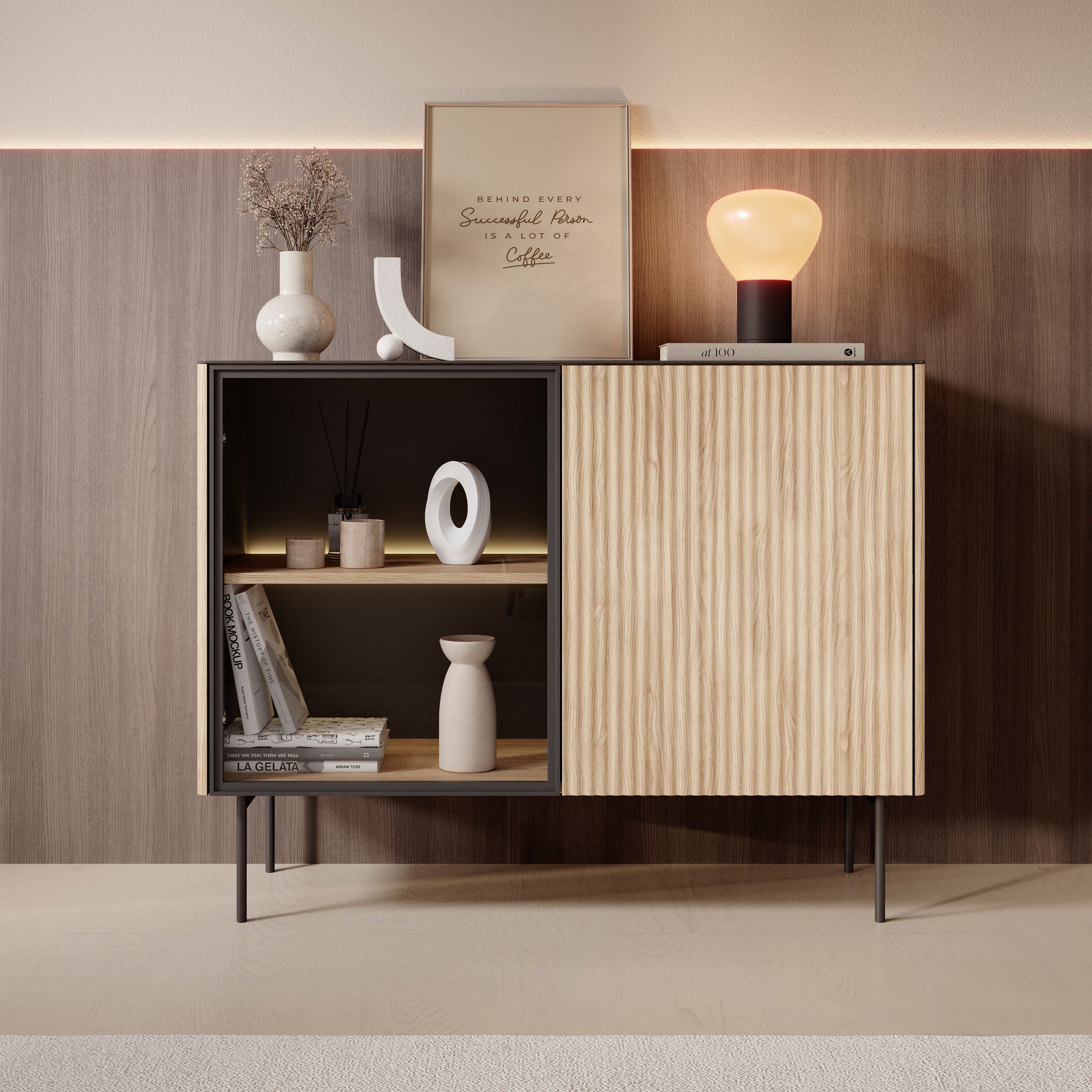 Okari - Dressoir - Eikenpatroon - 107x39x84 cm