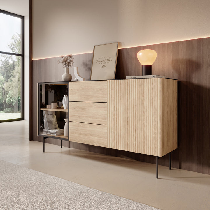 Okari - Dressoir - Eikenpatroon - 157x39x84 cm