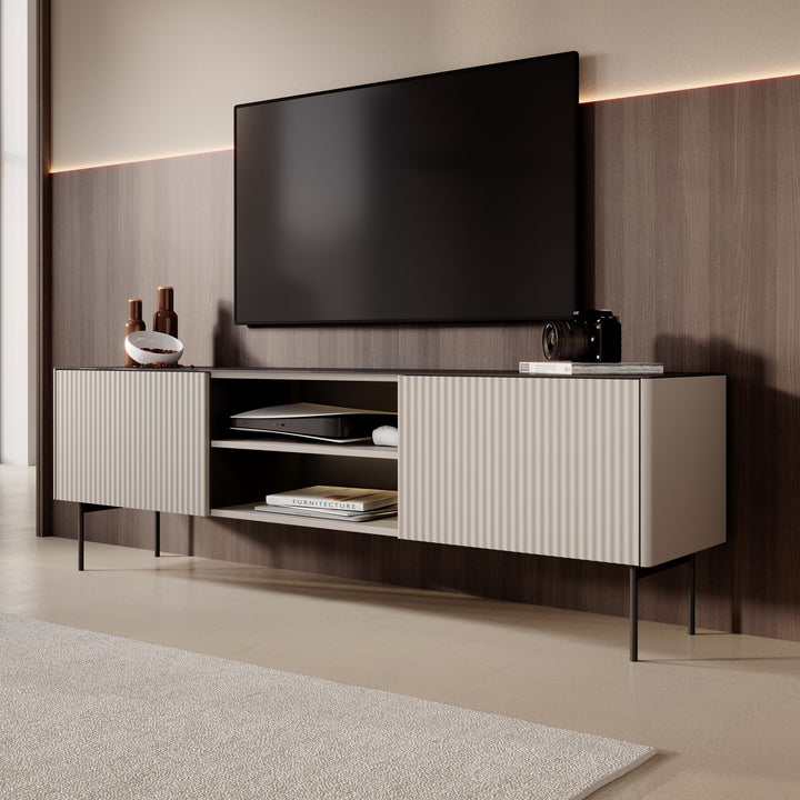 Okari - TV-Meubel - Beige - 180x39x57 cm