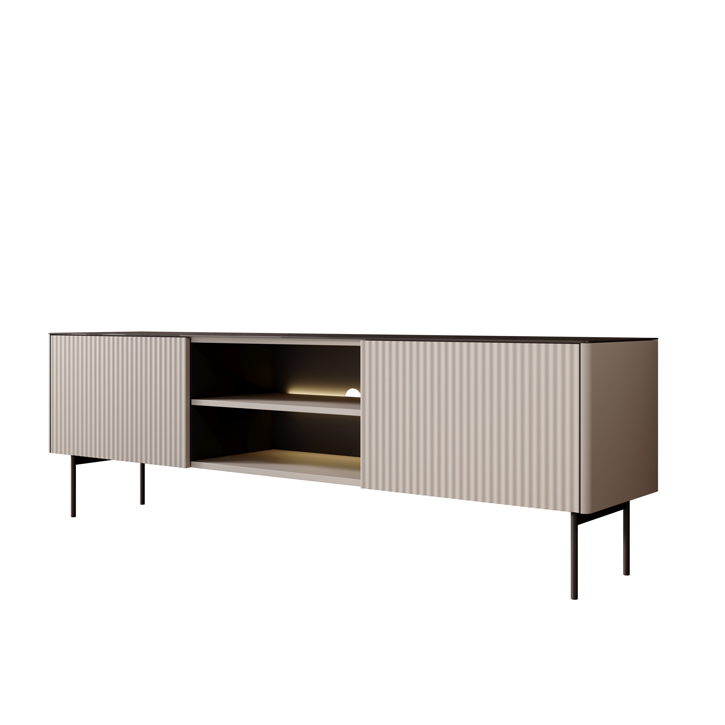 Okari - TV-Meubel - Beige - 180x39x57 cm