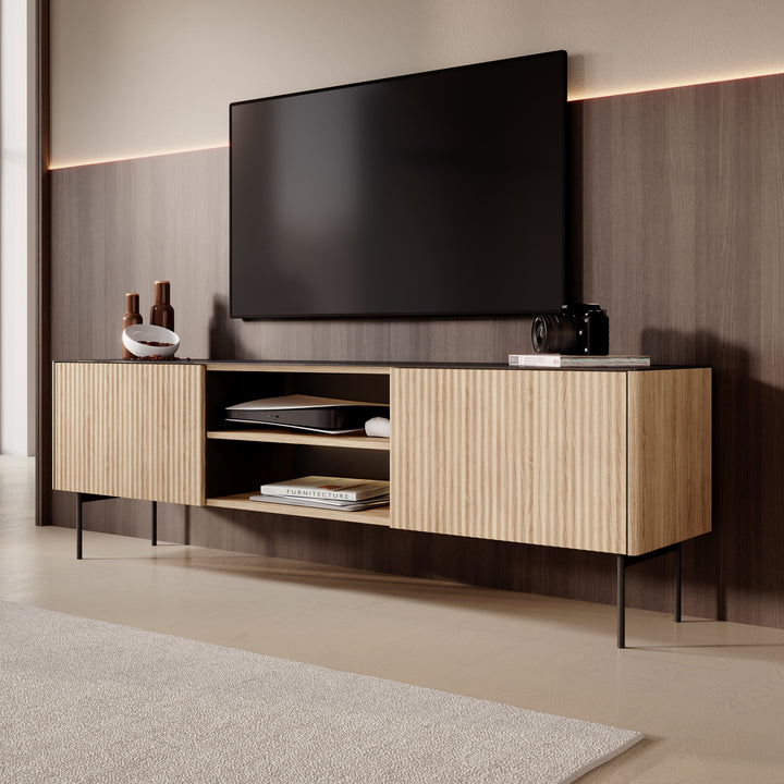 Okari - TV-Meubel - Eikenpatroon - 180x39x57 cm