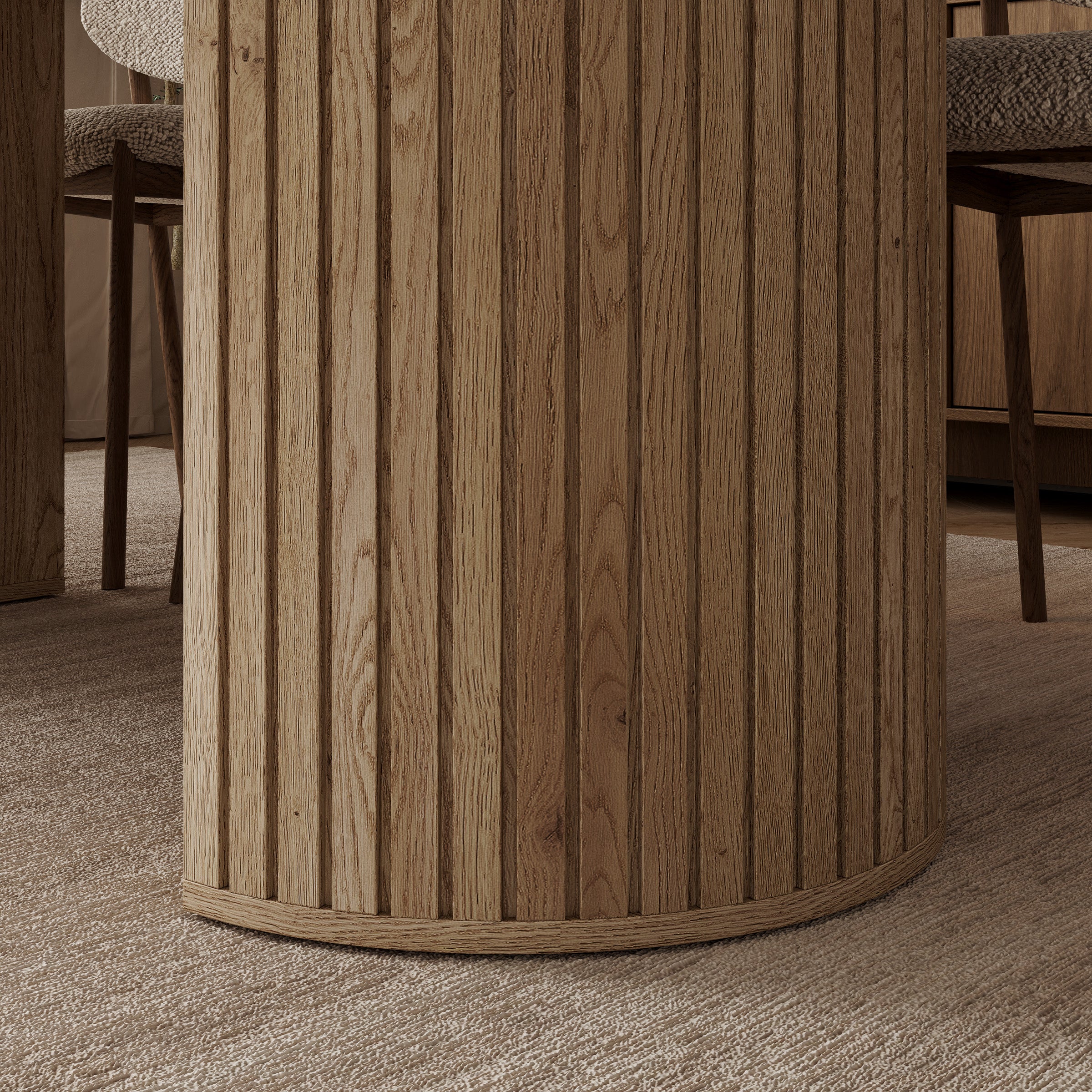 Olivea - Eetkamertafel - Uitschuifbaar - Eikenpatroon - 100x100x75 cm