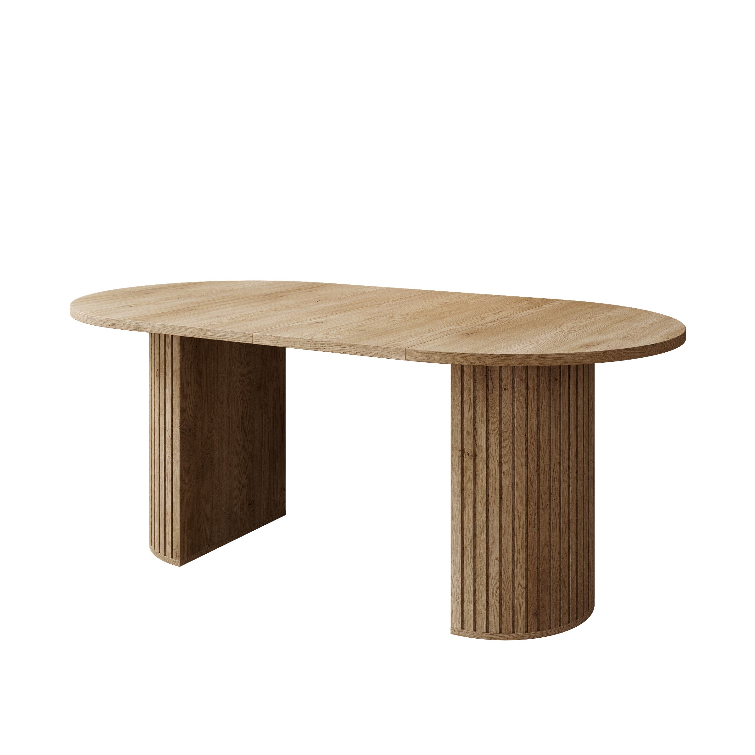 Olivea - Eetkamertafel - Uitschuifbaar - Eikenpatroon - 100x100x75 cm