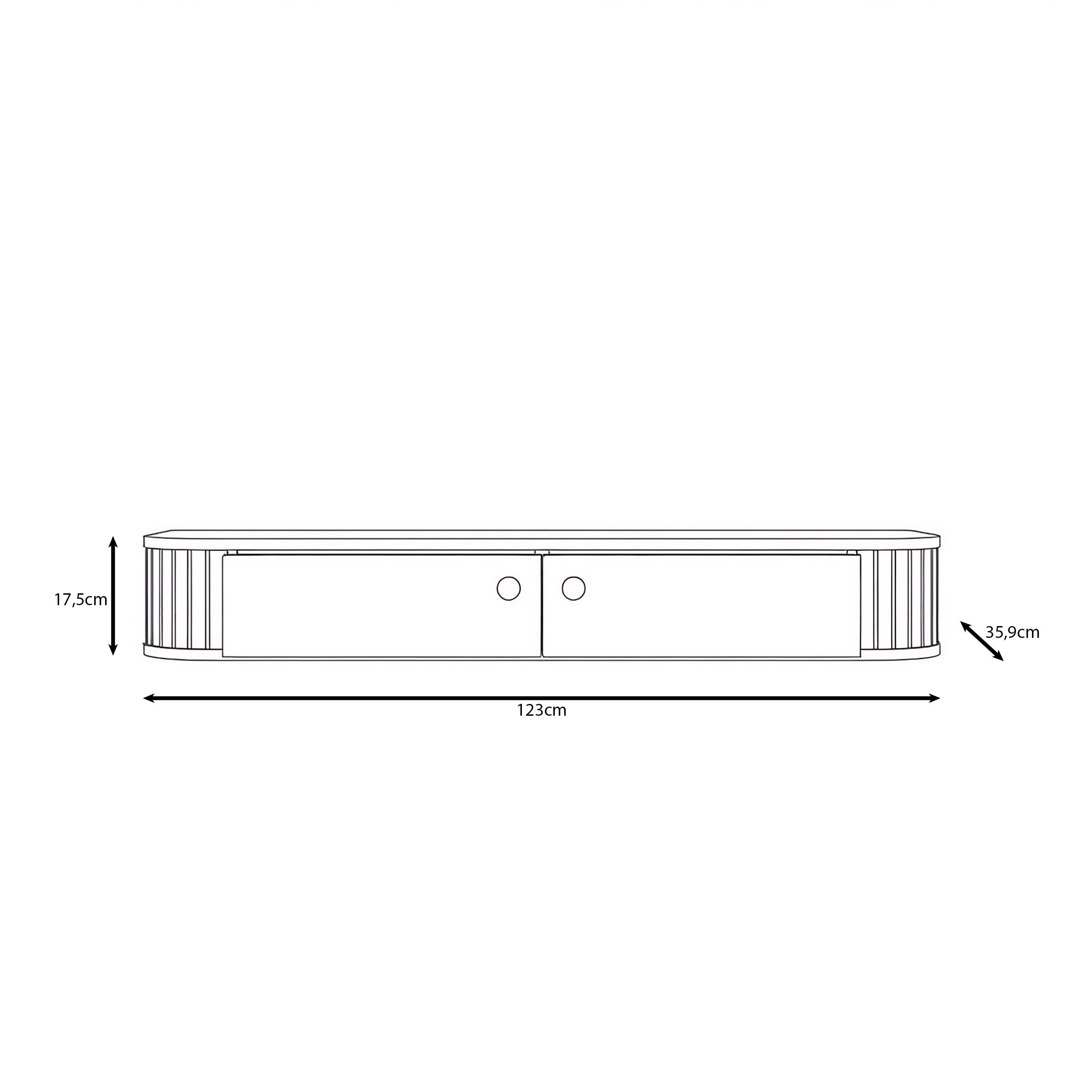 Olivea - Kaptafel - Walnootpatroon - 123x36x18 cm