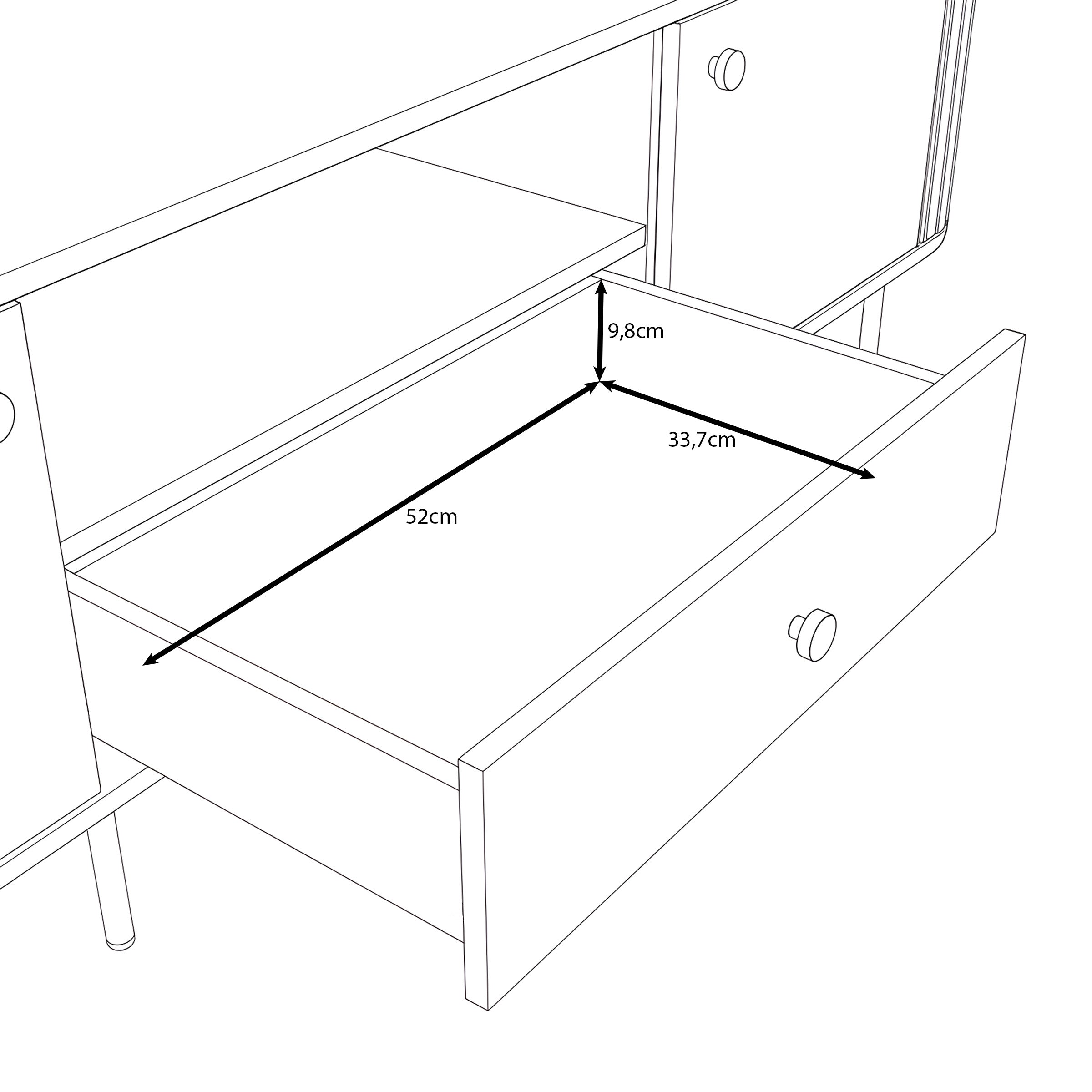 Olivea - TV-Meubel - Beige - 181x43x50 cm