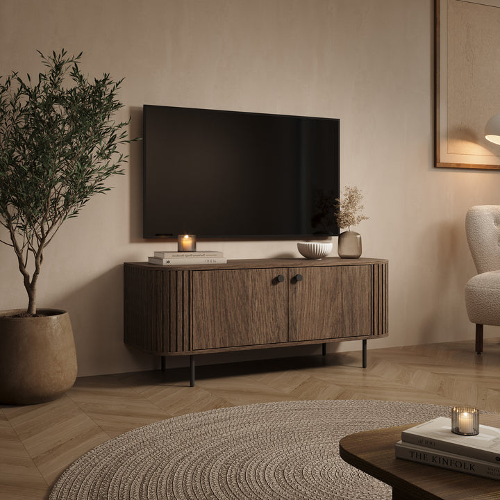 Olivea - TV-Meubel - Walnootpatroon - 123x43x50 cm