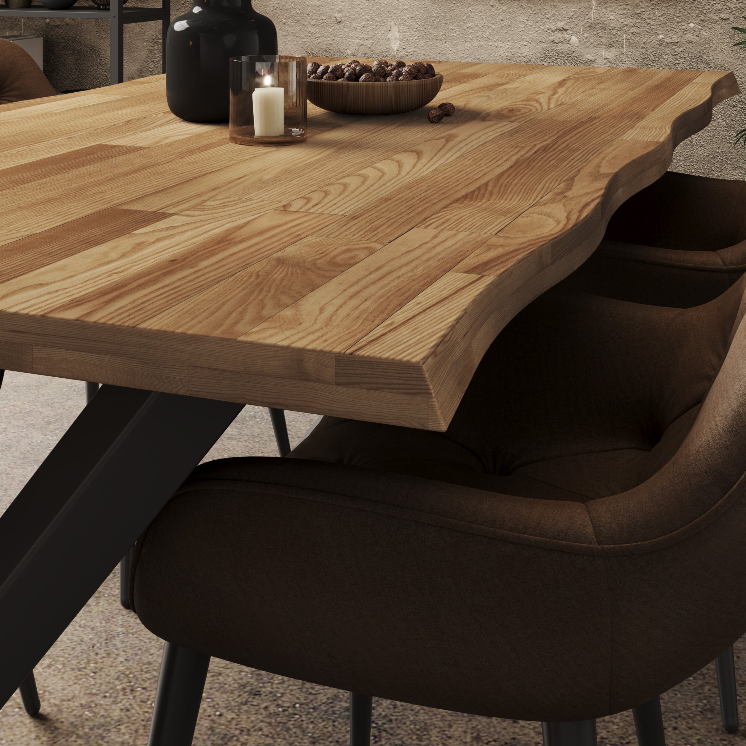 Olivetti - Eetkamertafel - Eikenpatroon - 180x100x77 cm