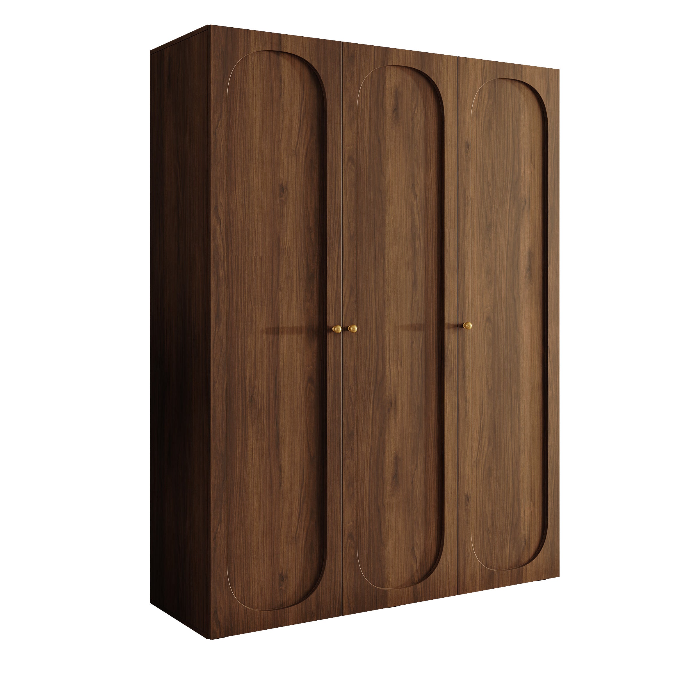 Onima - Kledingkast 3-deurs - Walnootpatroon - 150x50x202 cm