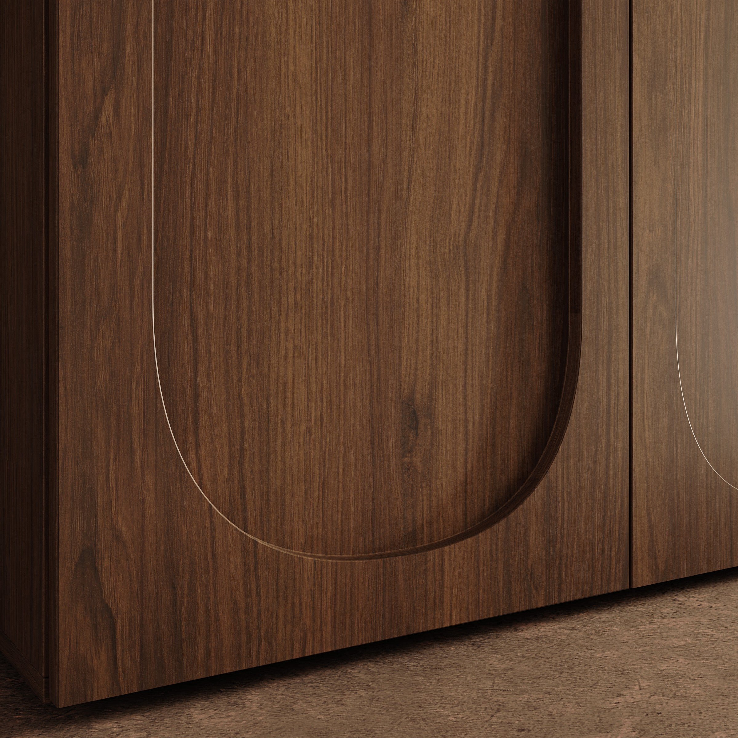 Onima - Kledingkast 3-deurs - Walnootpatroon - 150x50x202 cm