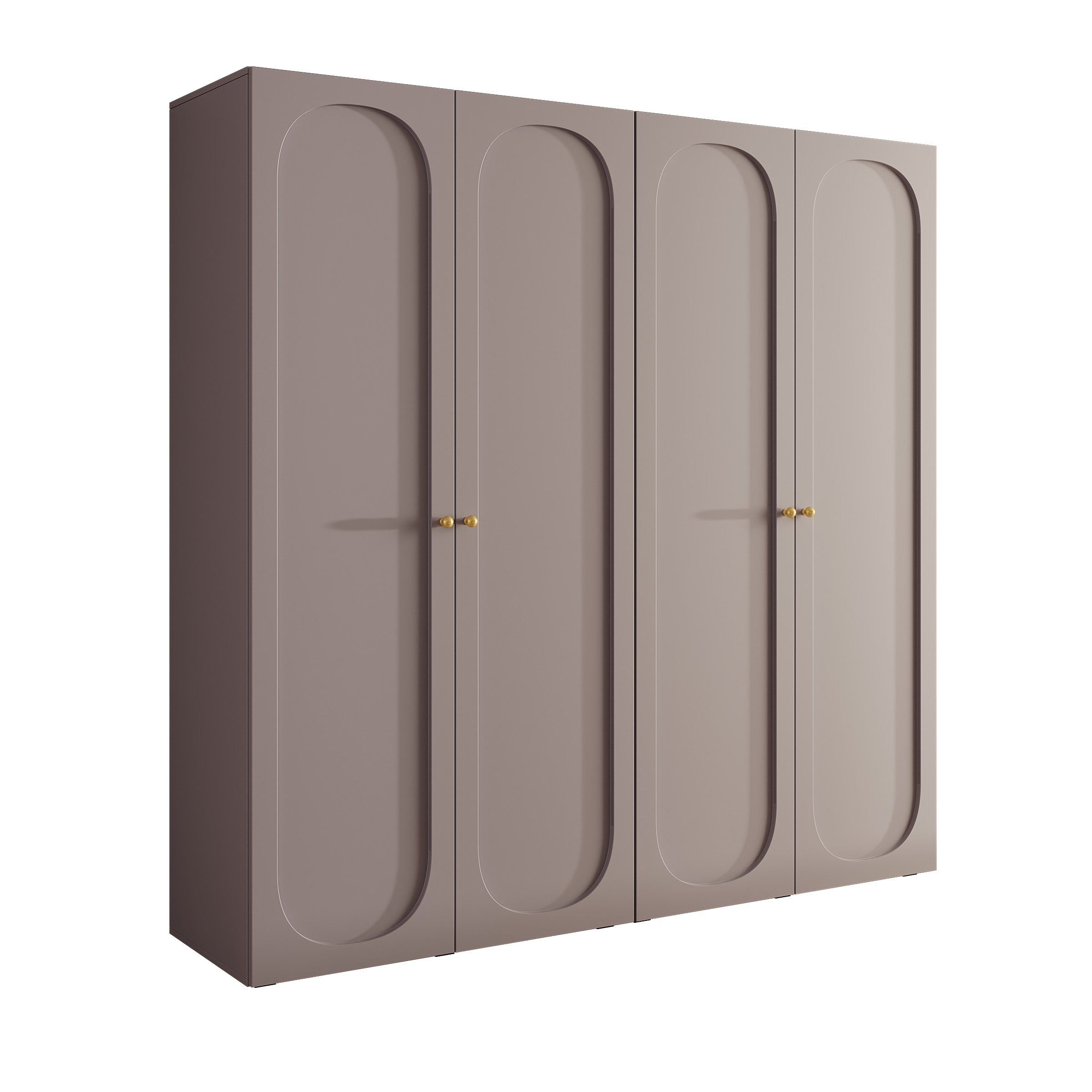 Onima - Kledingkast 4-deurs - Beige - 200x50x202 cm