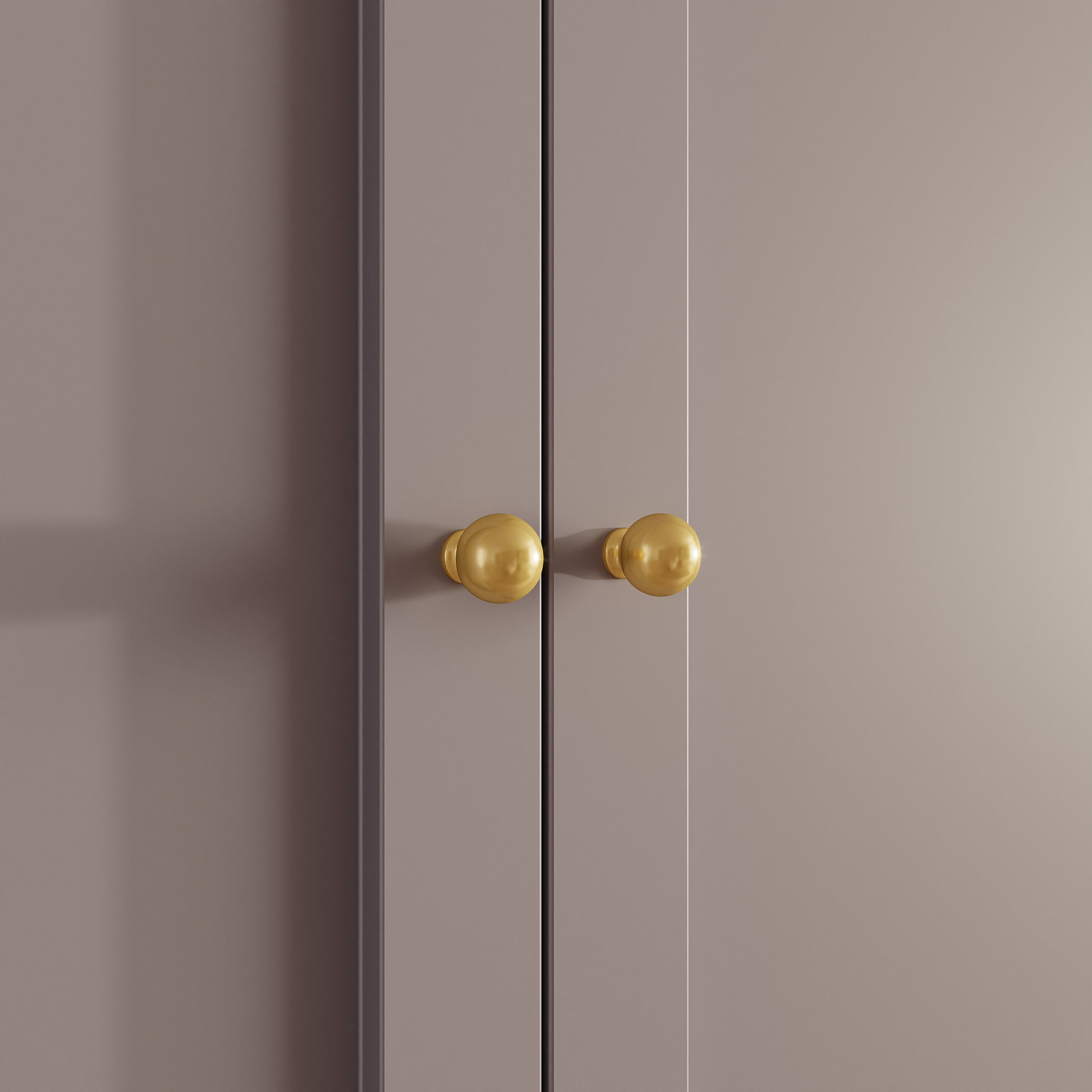 Onima - Kledingkast 4-deurs - Beige - 200x50x202 cm
