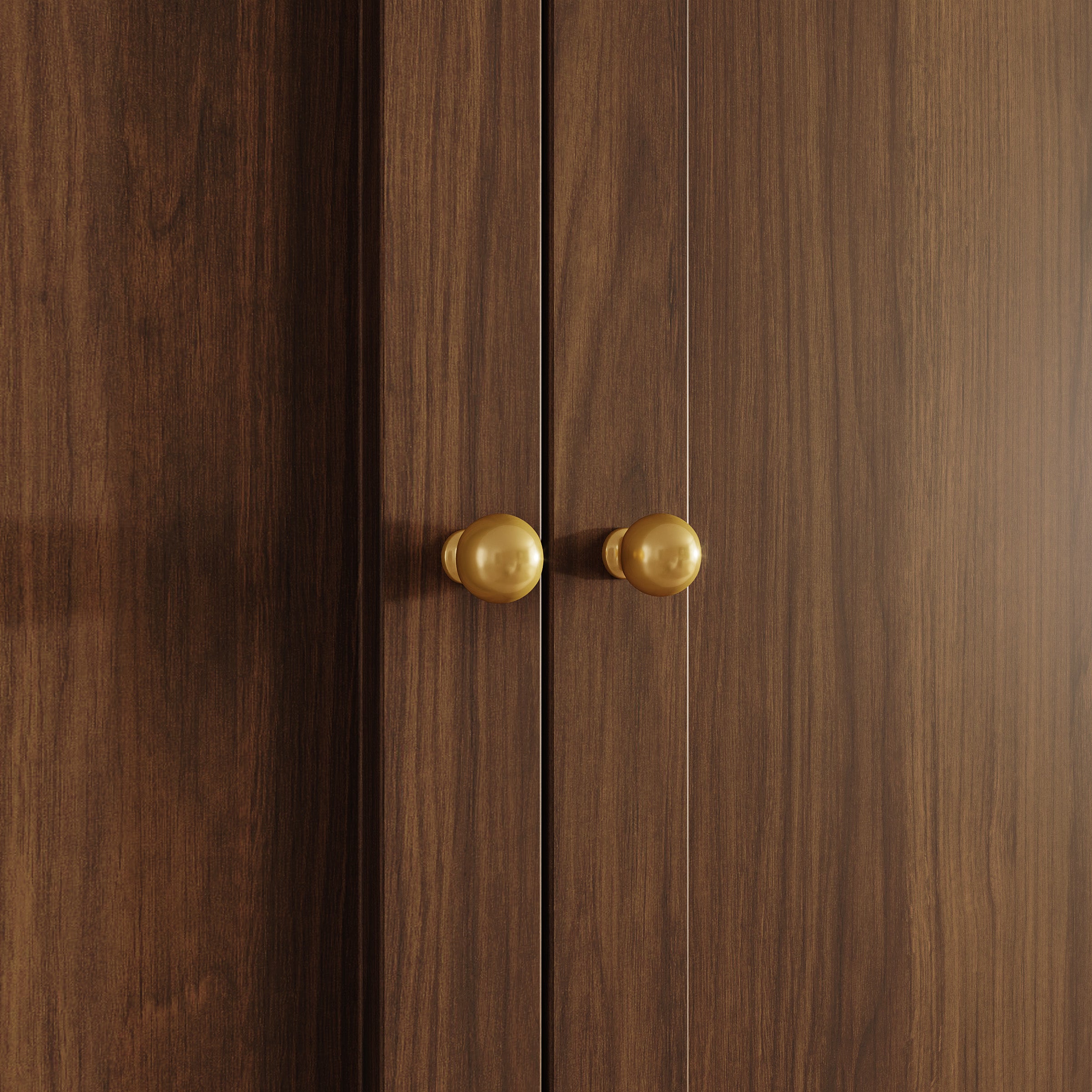 Onima - Kledingkast 4-deurs - Walnootpatroon - 200x50x202 cm