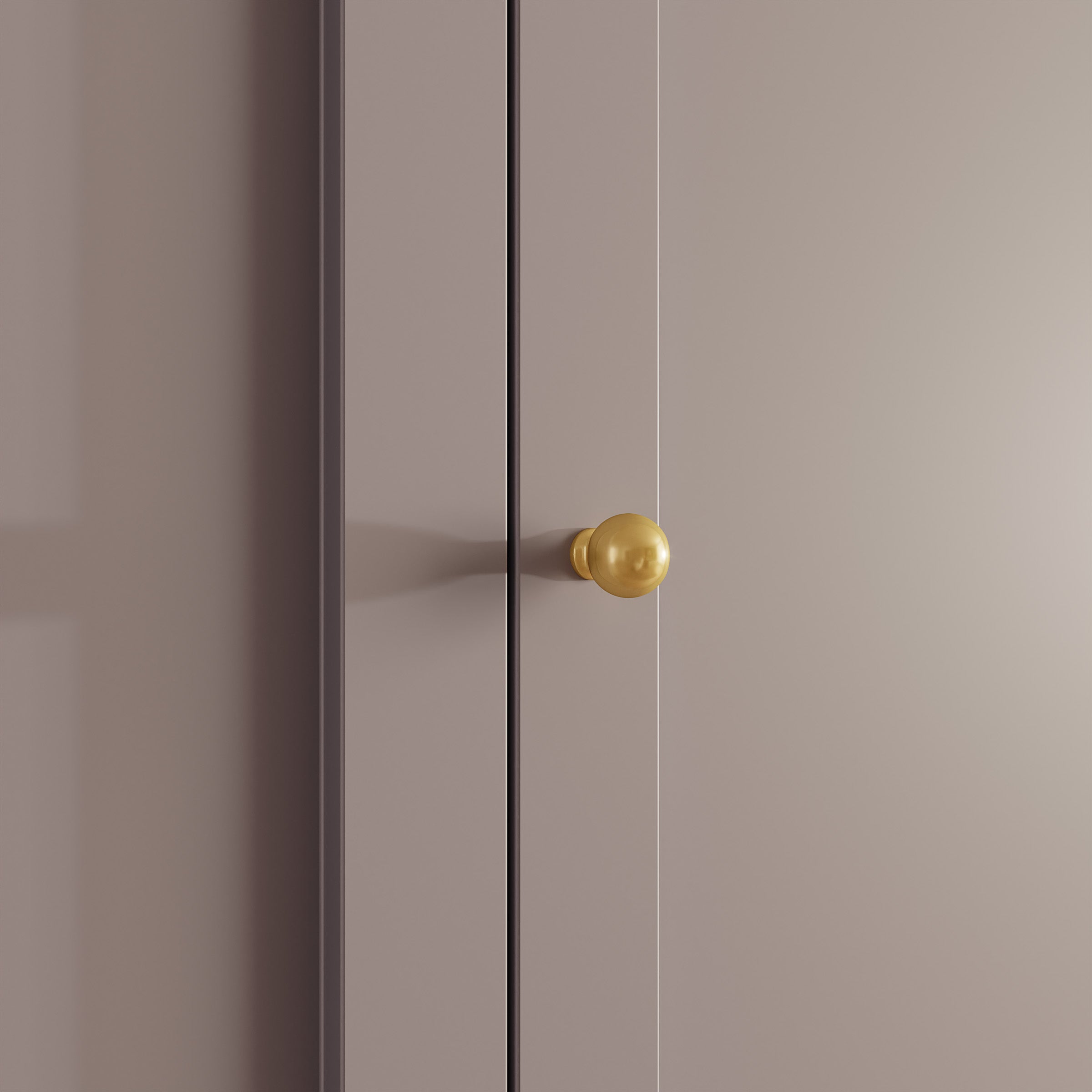 Onima - Kledingkast 5-deurs - Beige - 250x50x202 cm