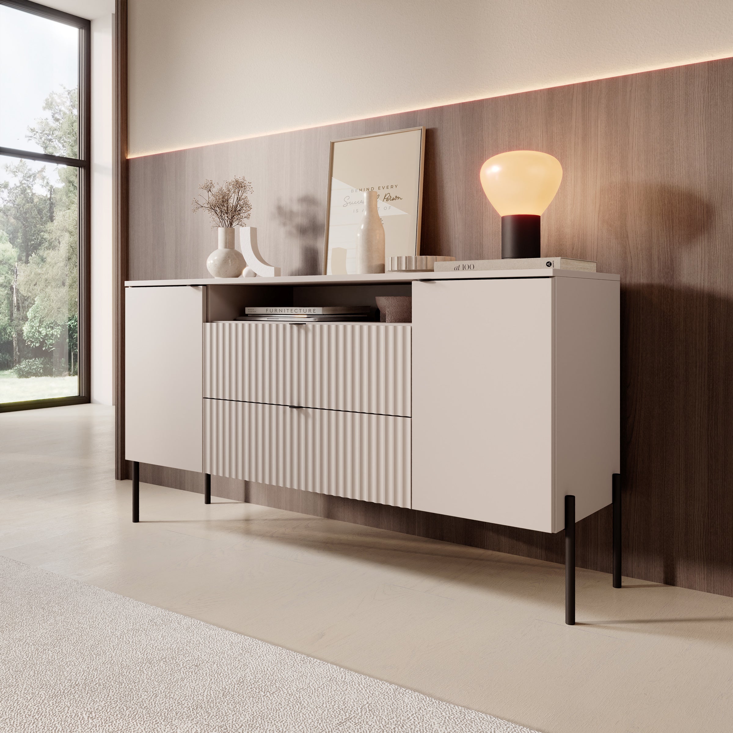 Oriya - Dressoir - Beige - 140x40x75 cm