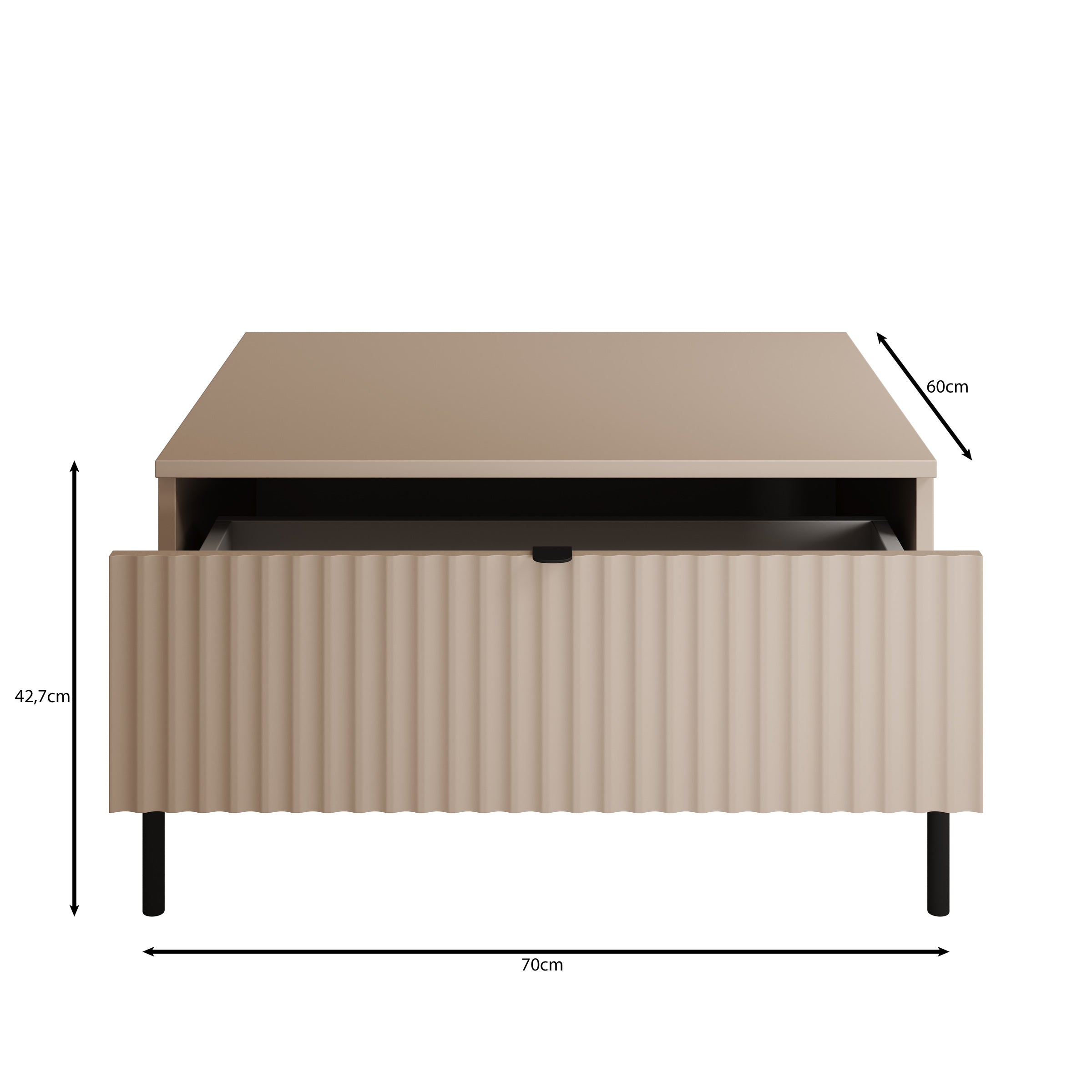 Oriya - Salontafel - Eikenpatroon - 70x60x43 cm