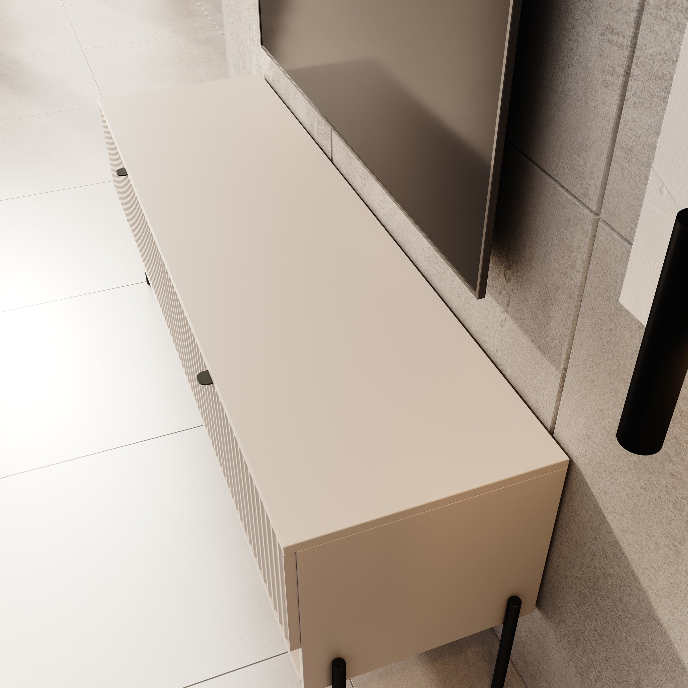 Oriya - TV-Meubel - Beige - 140x40x55 cm