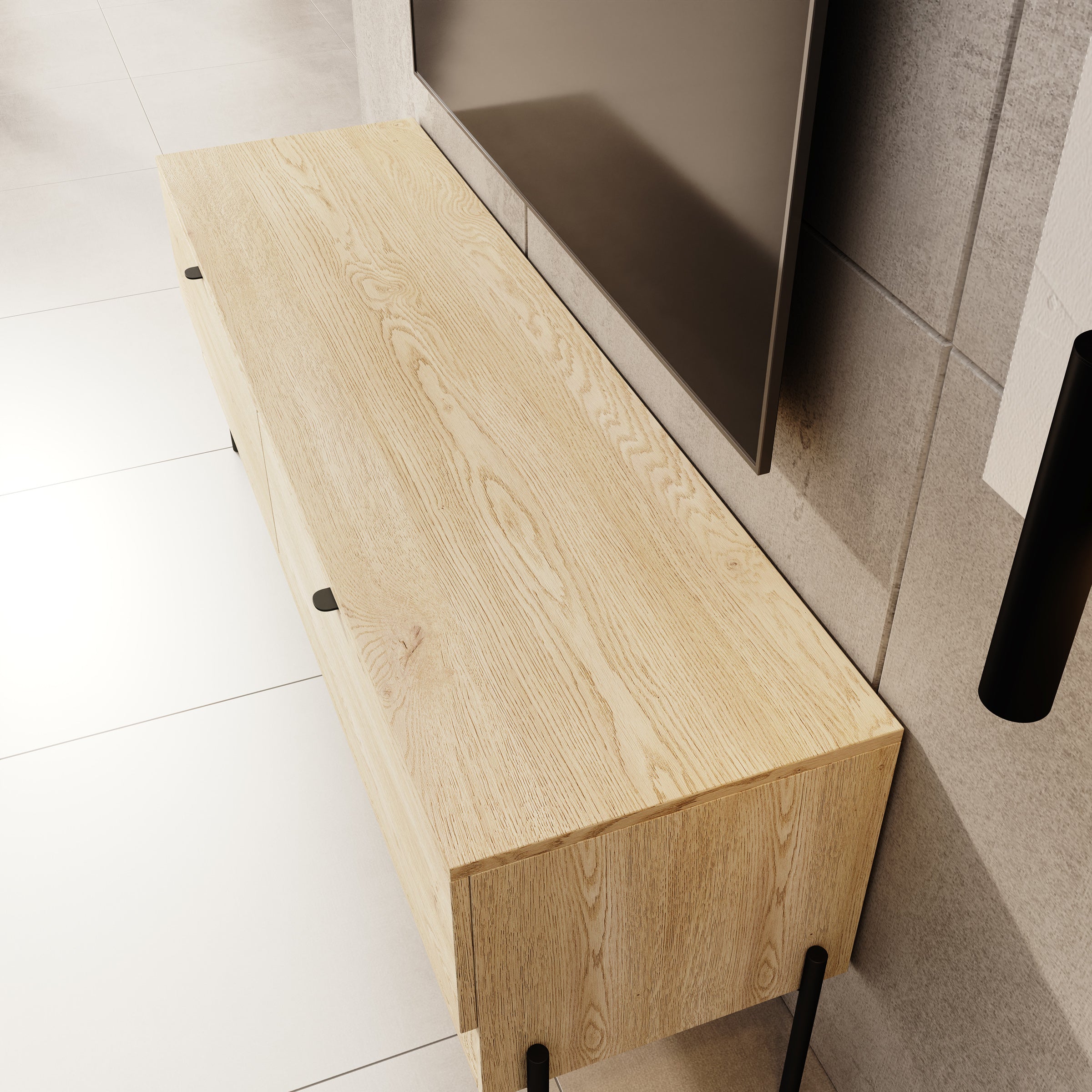 Oriya - TV-Meubel - Eikenpatroon - 140x40x55 cm