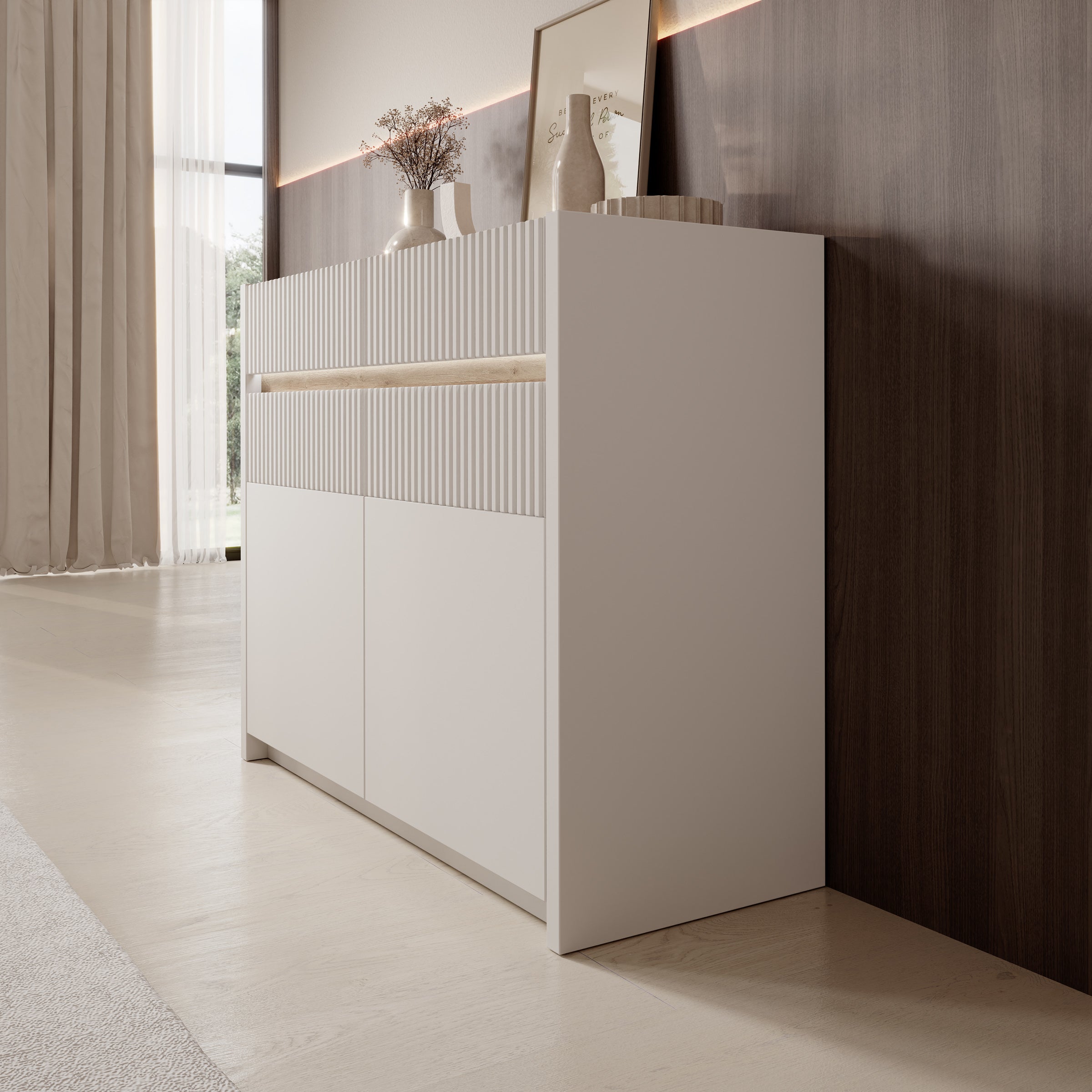 Orlano - Dressoir - Beige - 105x42x86 cm