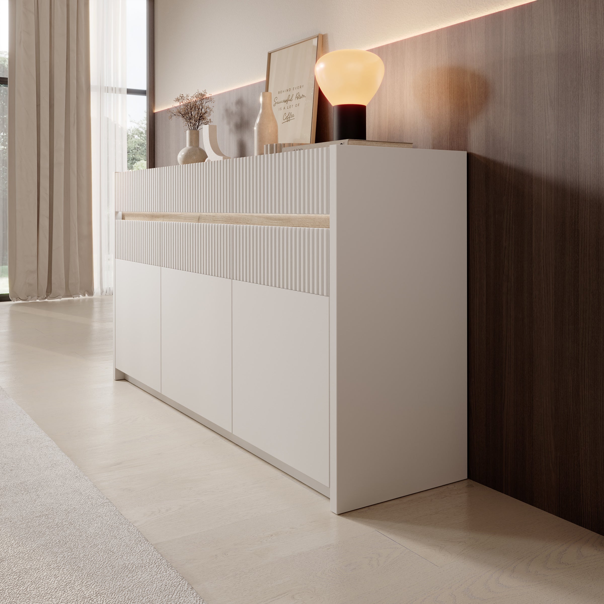 Orlano - Dressoir - Beige - 160x42x86 cm