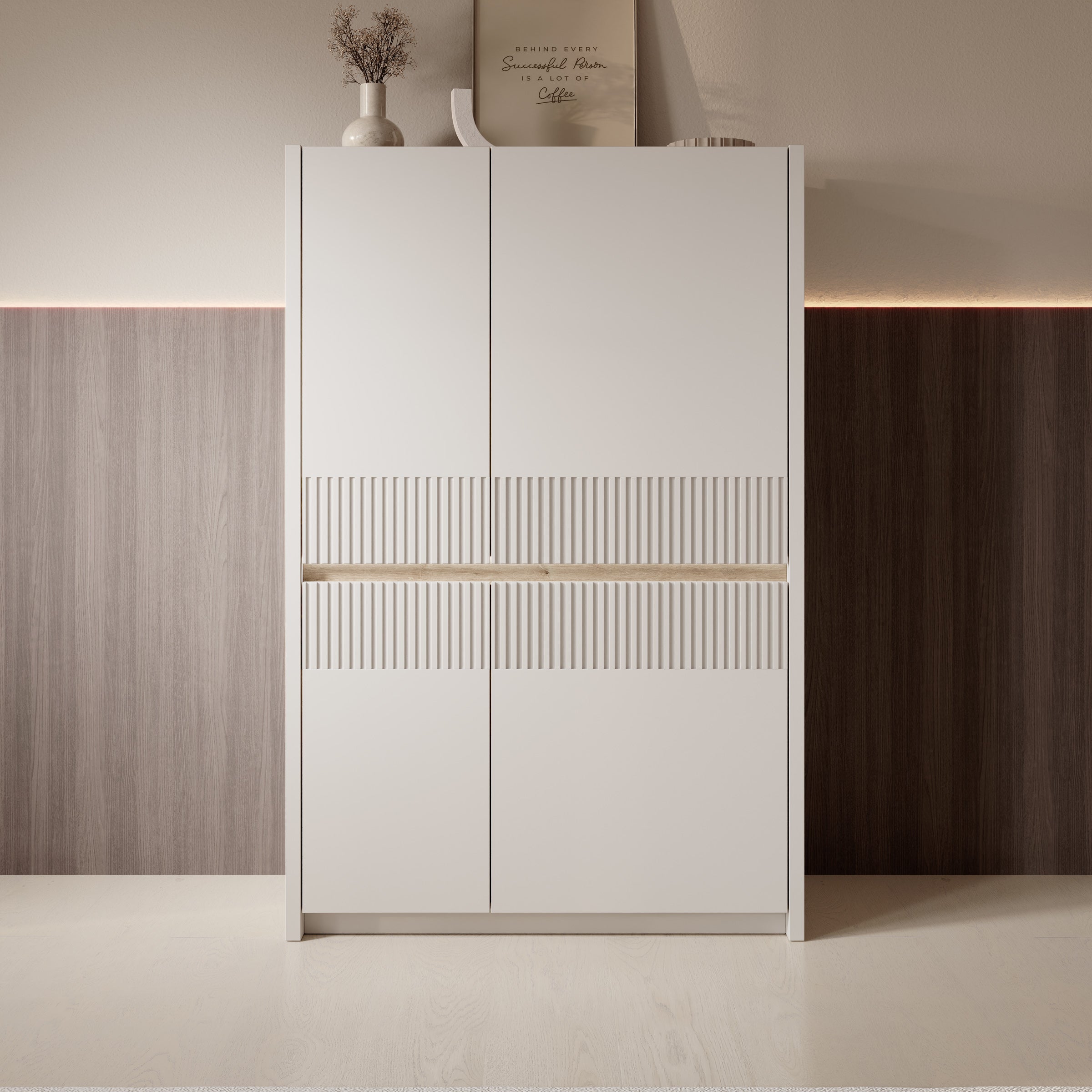 Orlano - Dressoir - Beige - 95x42x147  cm