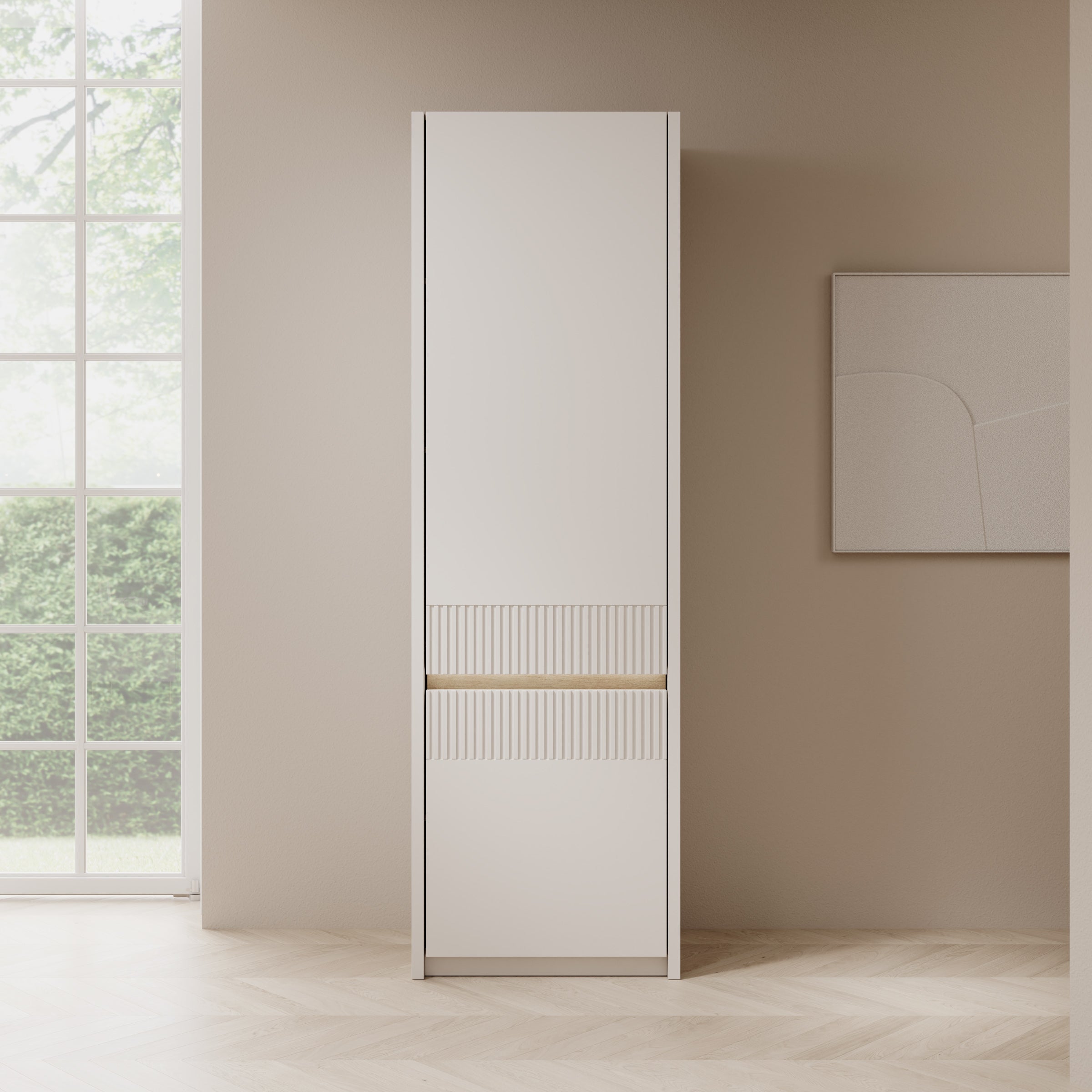 Orlano - Kledingkast - Beige - 61x42x197 cm