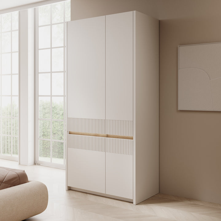 Orlano - Kledingkast - Beige - 95x52x198 cm