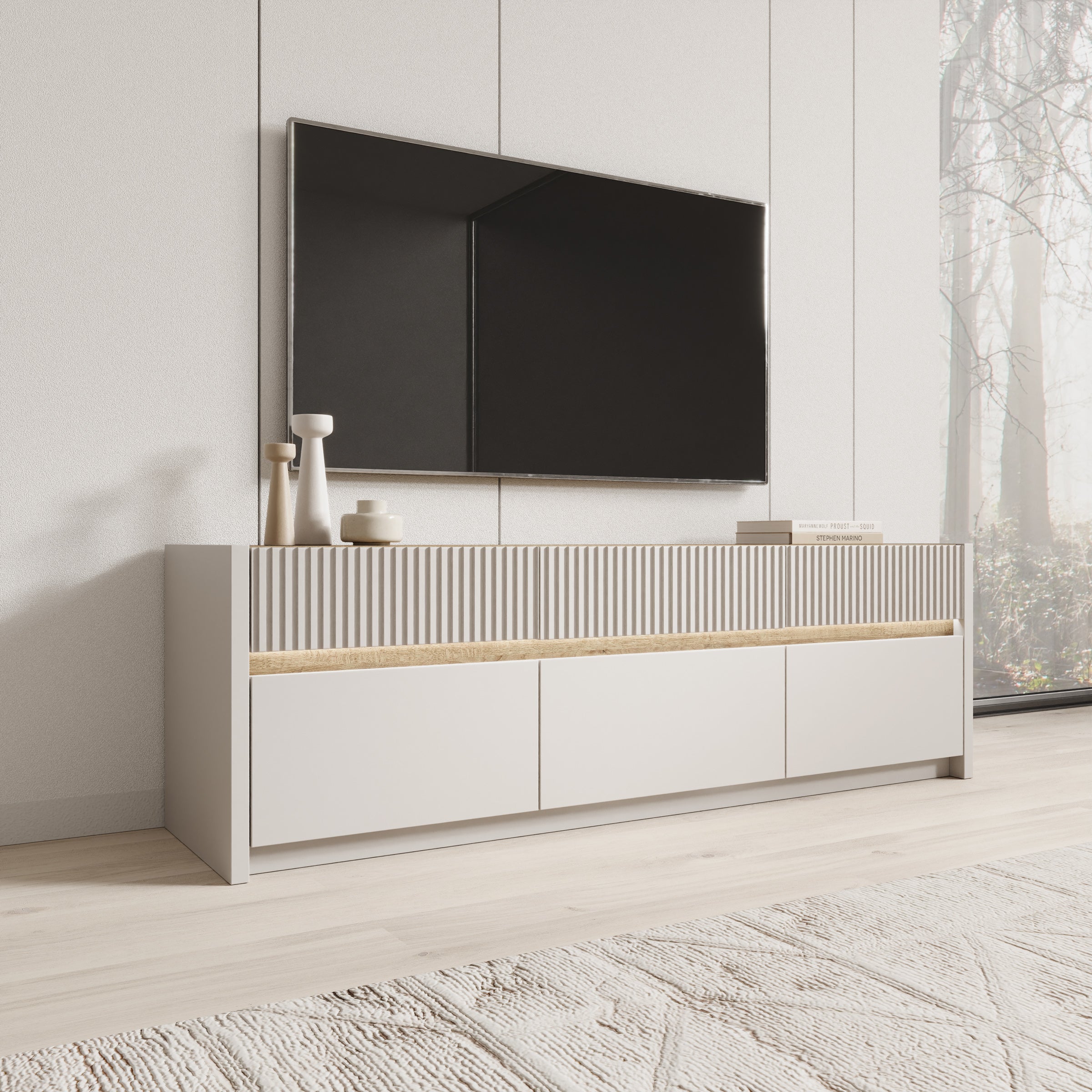 Orlano - TV-Meubel - Beige - 160x42x51 cm