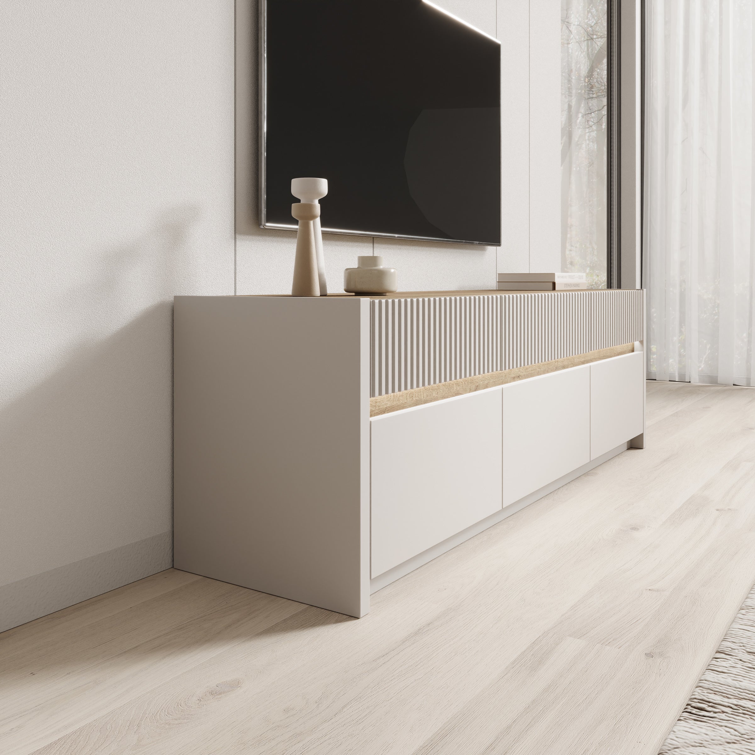 Orlano - TV-Meubel - Beige - 160x42x51 cm