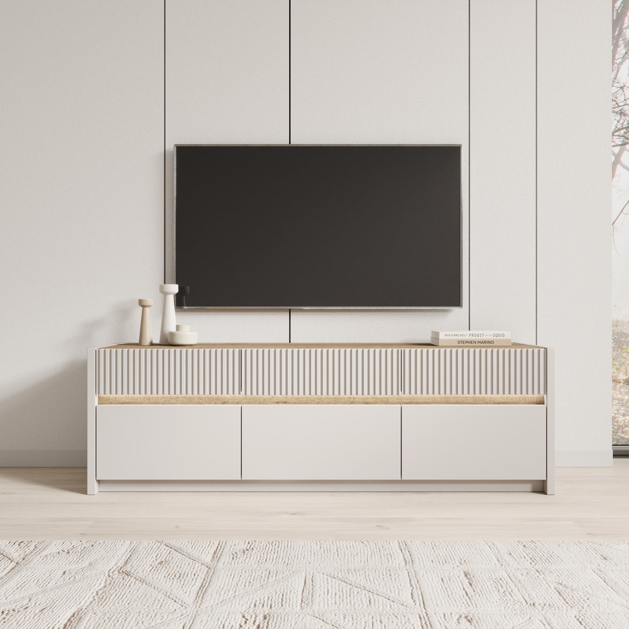 Orlano - TV-Meubel - Beige - 160x42x51 cm
