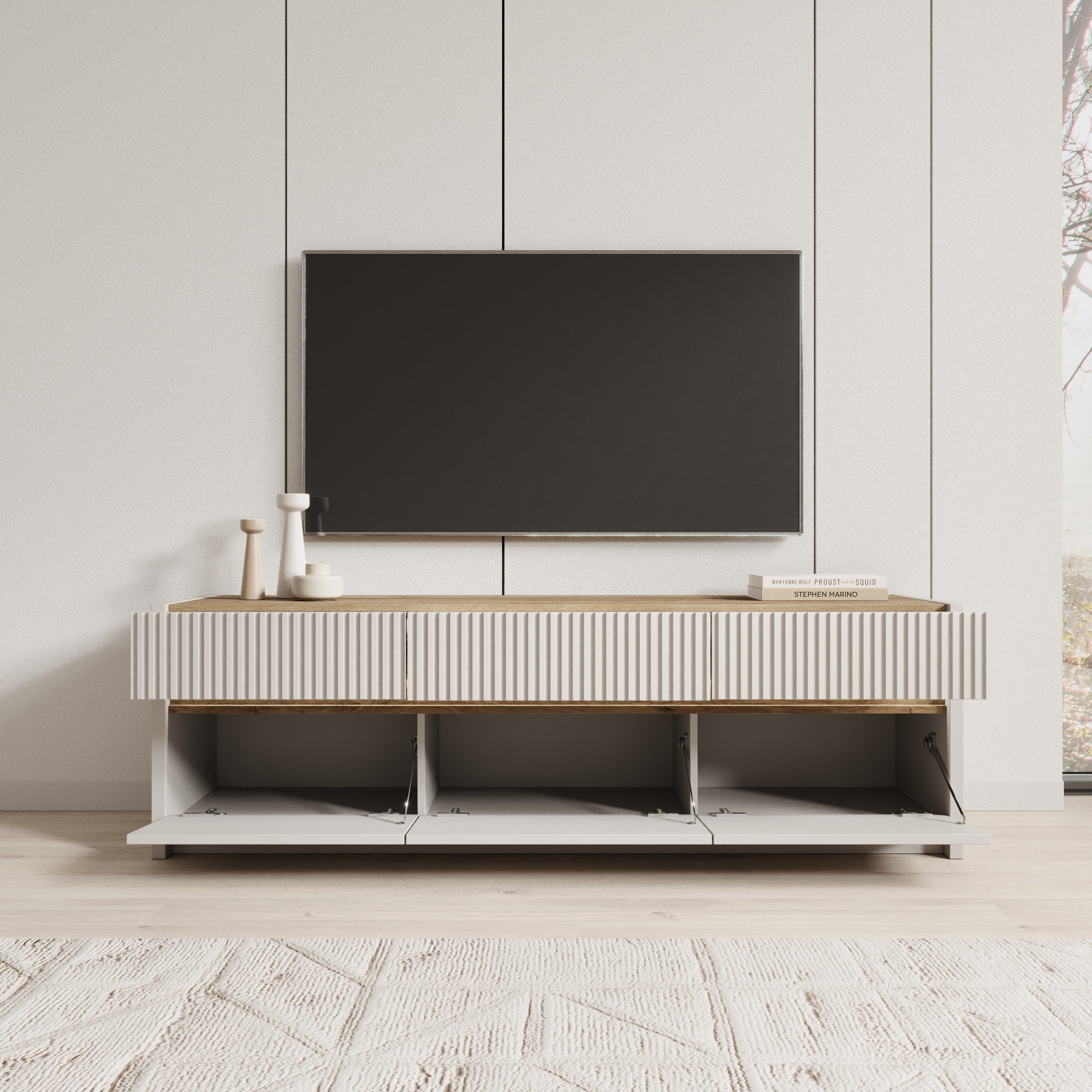 Orlano - TV-Meubel - Beige - 160x42x51 cm