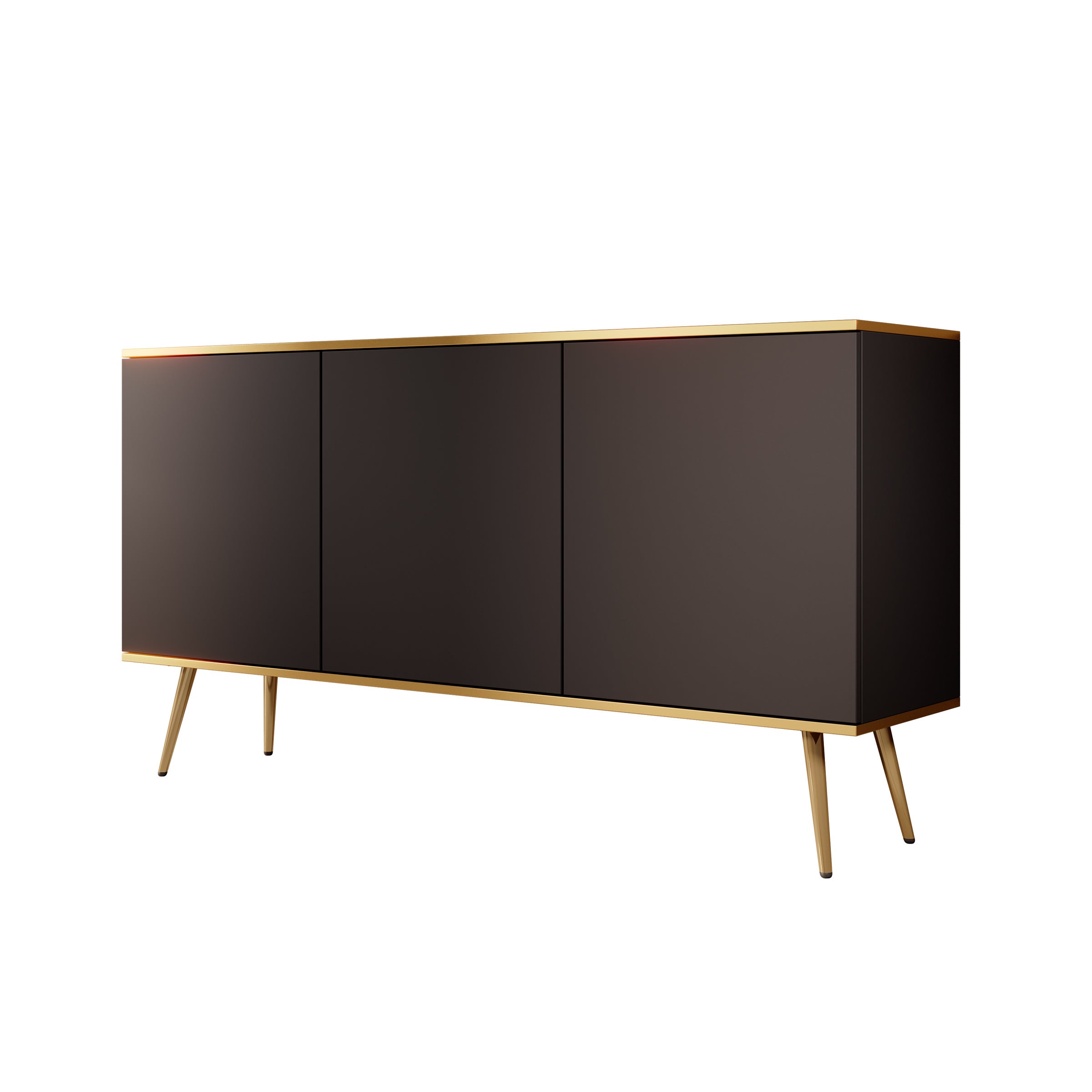 Orleans - Dressoir - Zwart - 160x39x85 cm