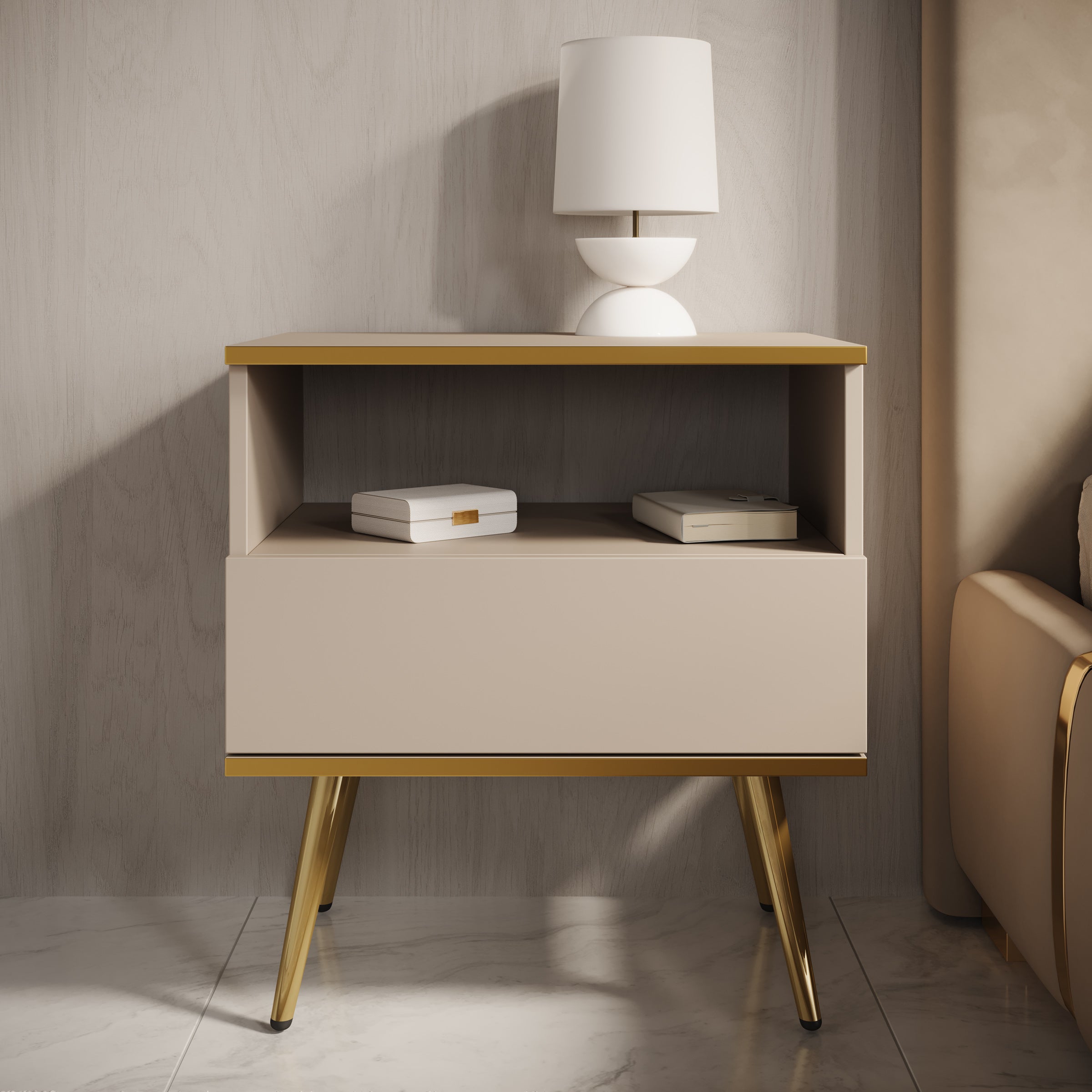 Orleans - Nachtkastje - Beige