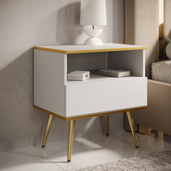 Orleans - Nachtkastje - Wit