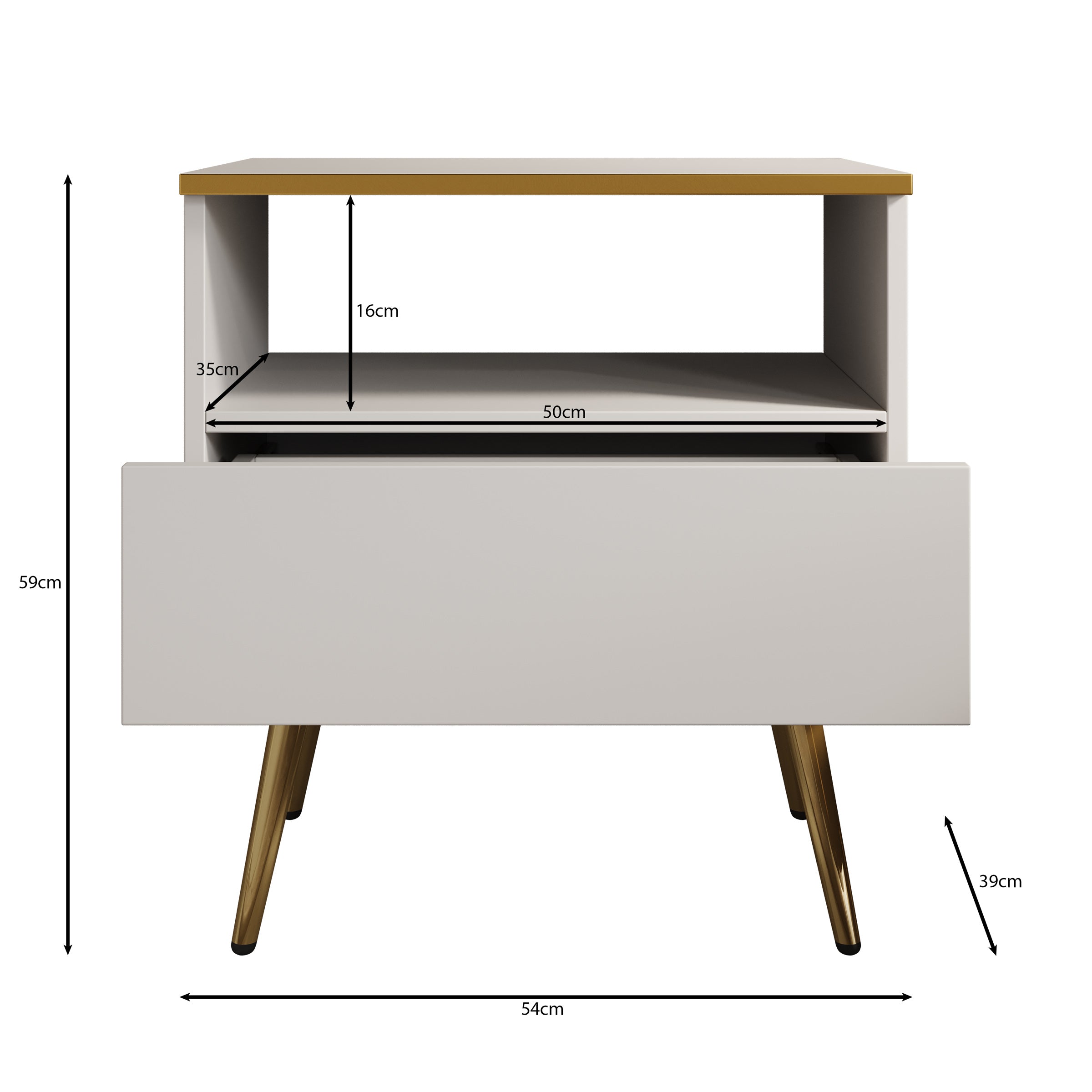 Orleans - Nachtkastje - Beige