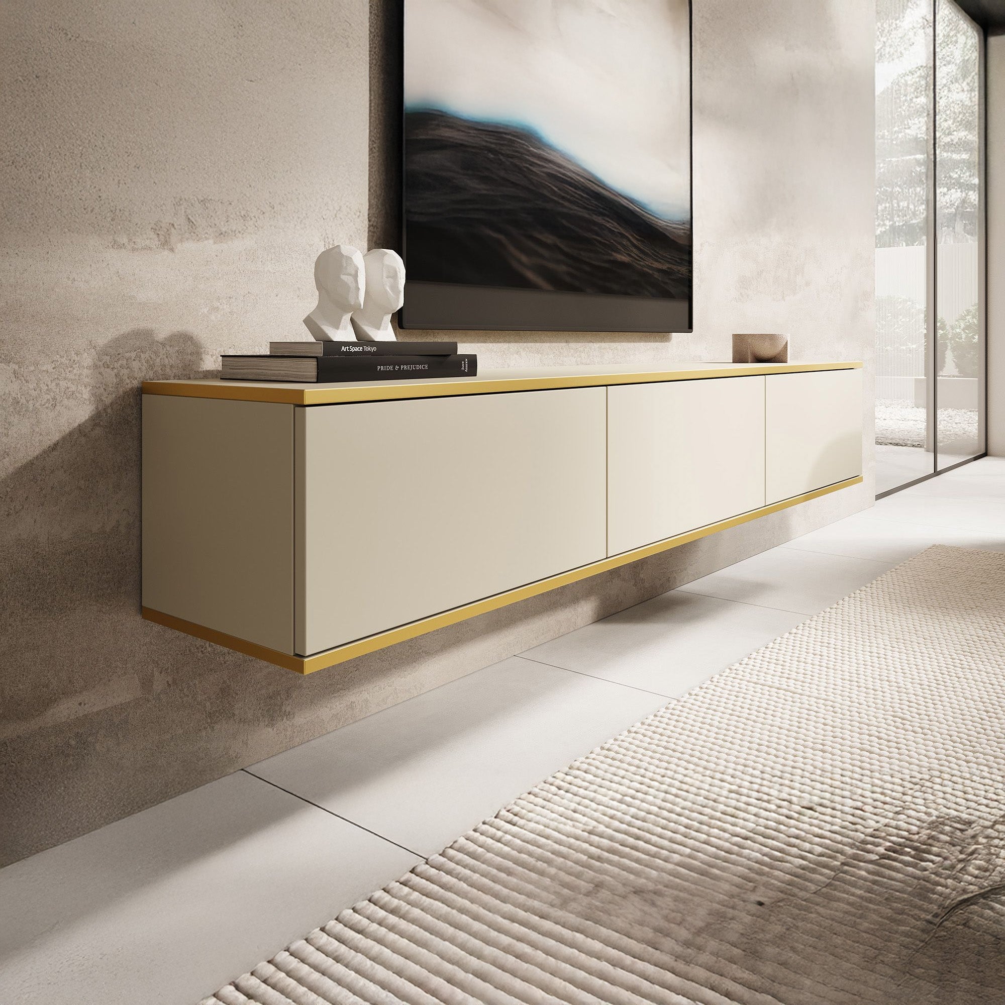 Orleans - TV-Meubel - Beige  - 175x32x30 cm
