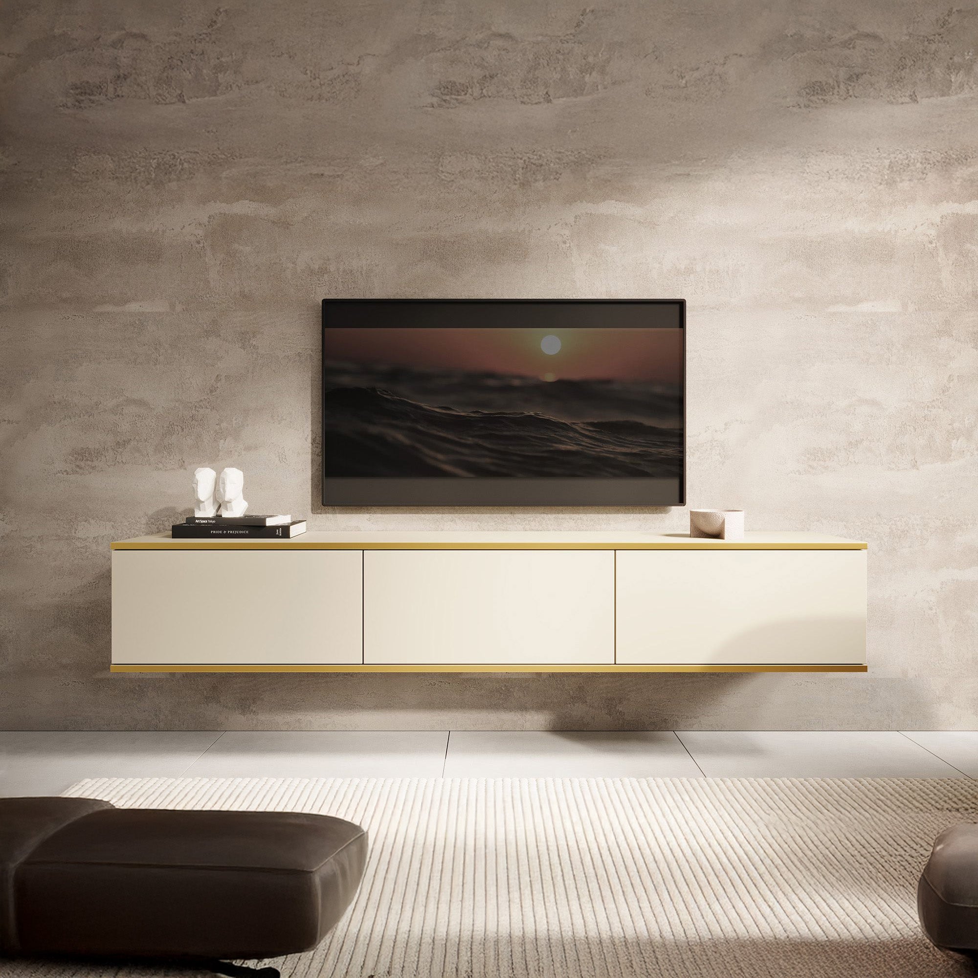 Orleans - TV-Meubel - Beige  - 175x32x30 cm
