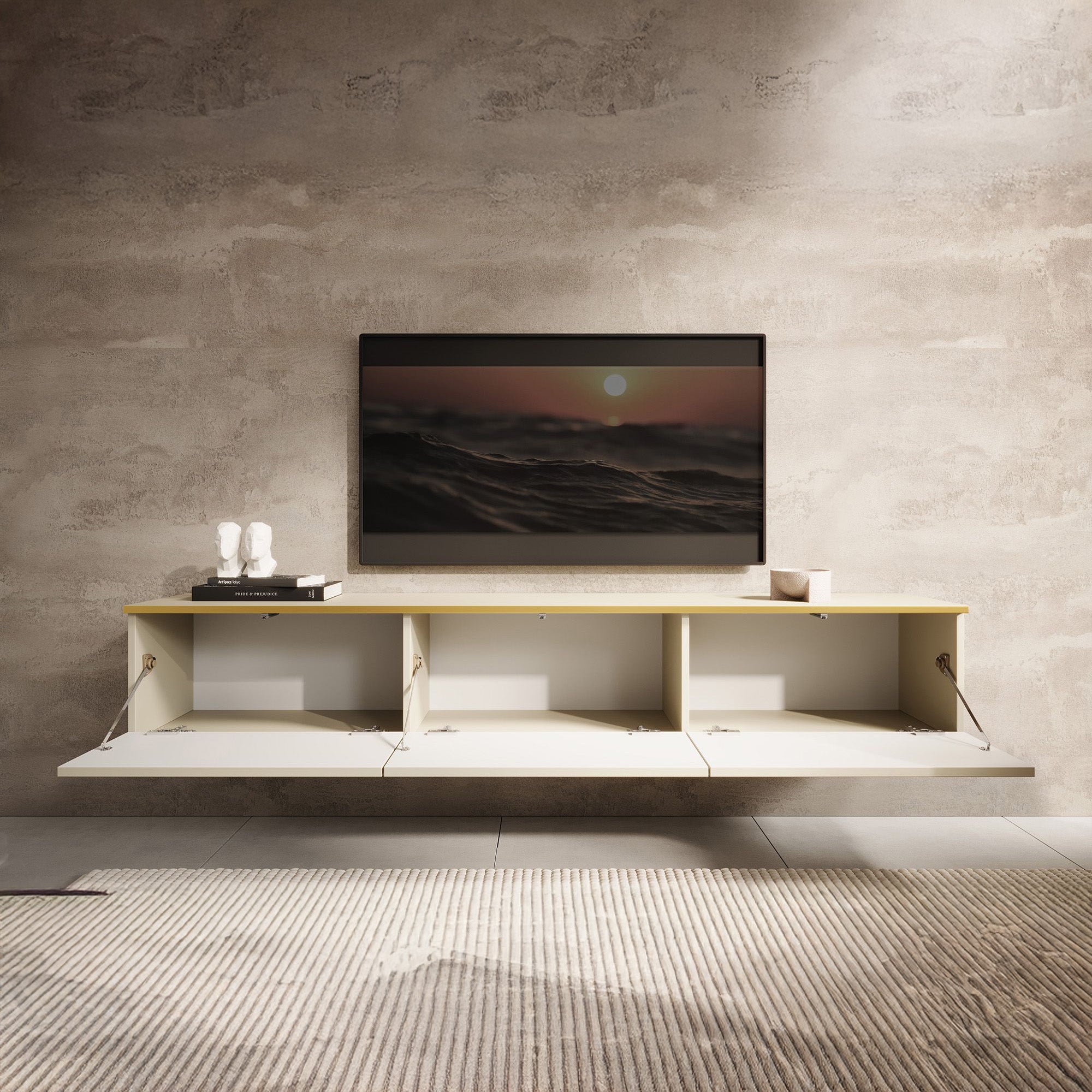 Orleans - TV-Meubel - Beige  - 175x32x30 cm