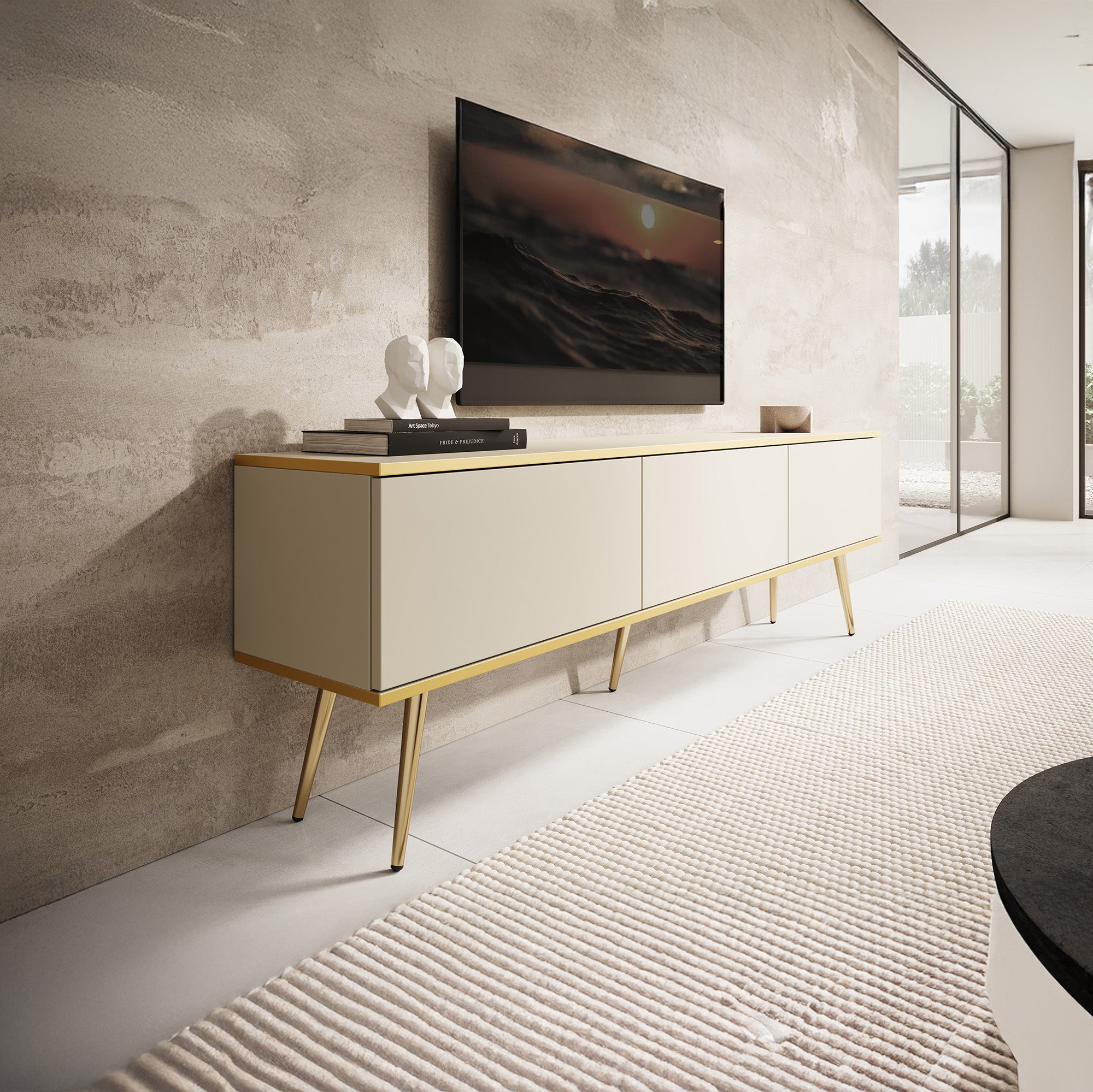 Orleans - TV-Meubel staand - Beige  - 175x32x53 cm