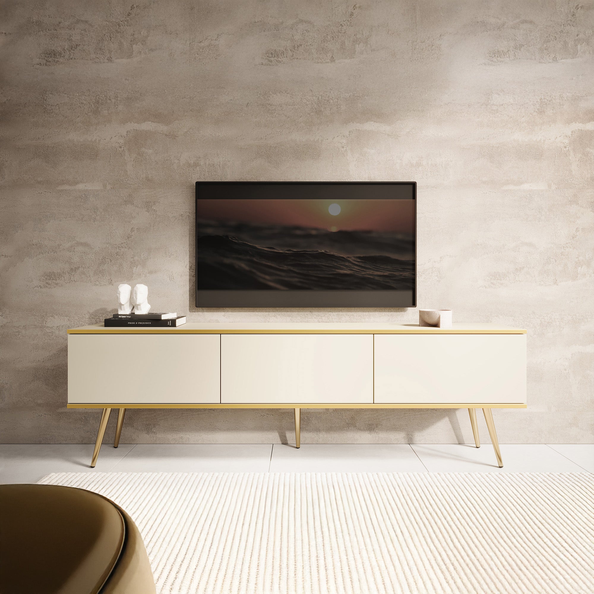 Orleans - TV-Meubel staand - Beige  - 175x32x53 cm