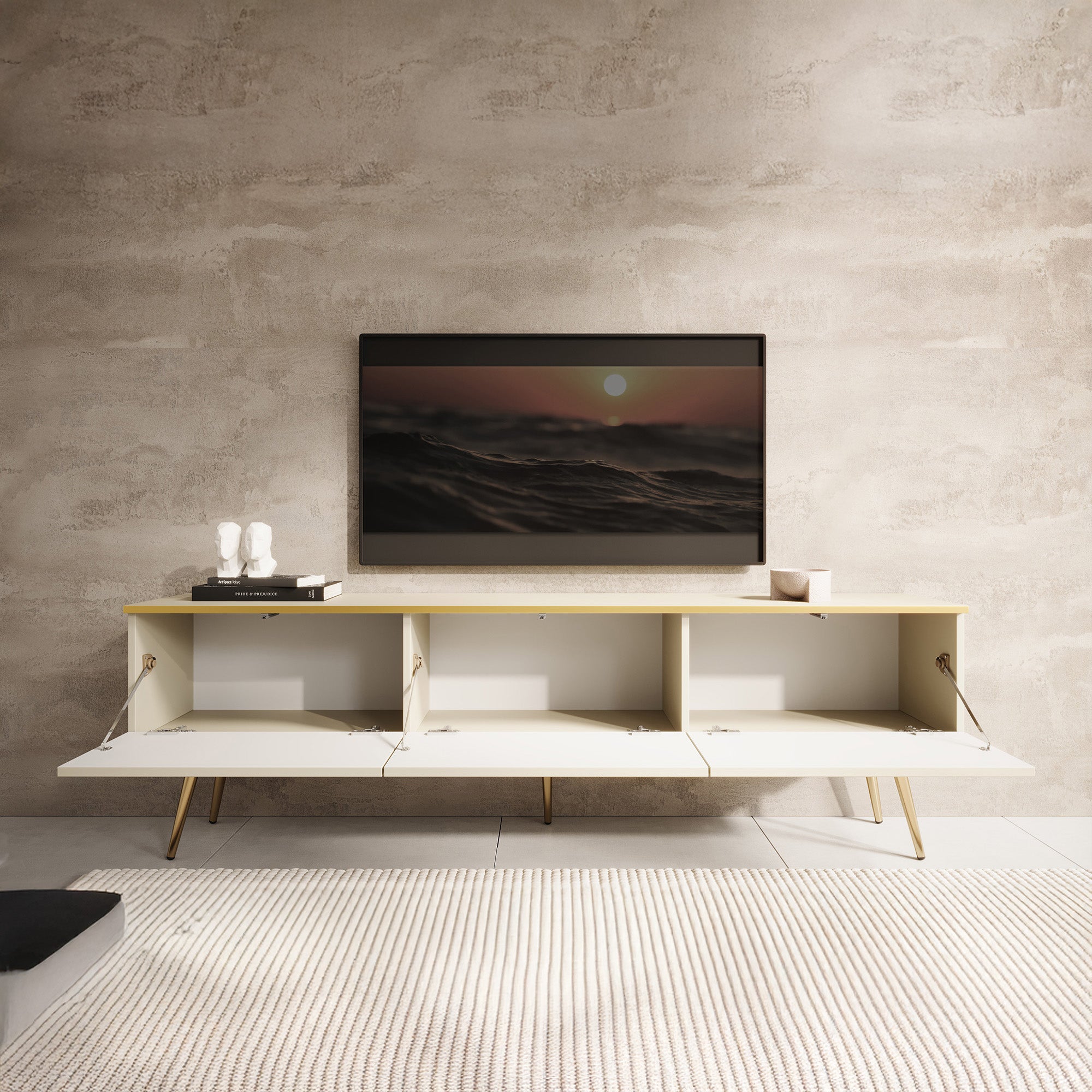 Orleans - TV-Meubel staand - Beige  - 175x32x53 cm