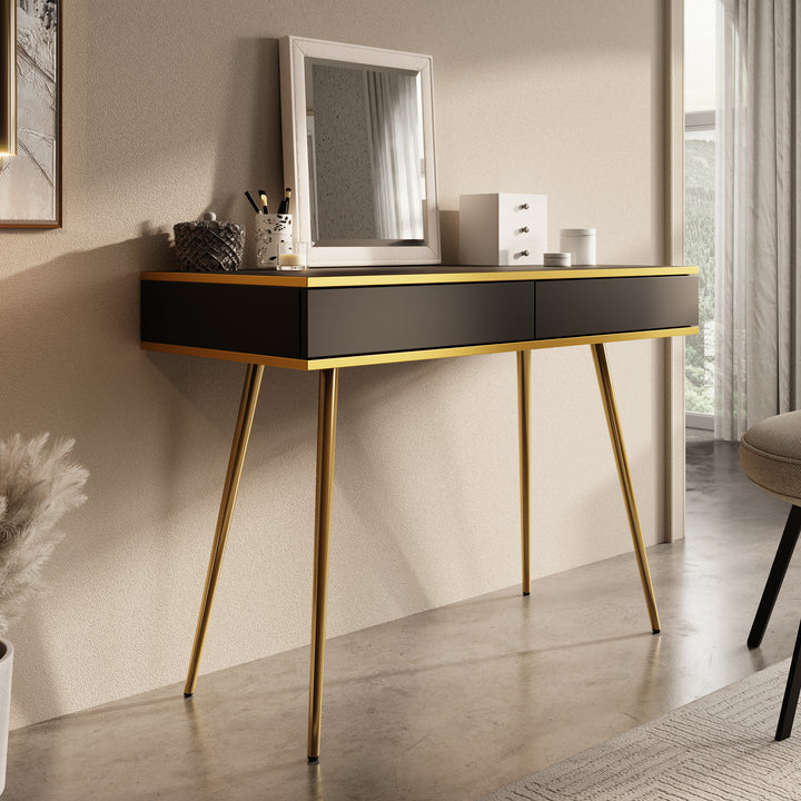Orleans - Kaptafel - Zwart - 102x50 cm