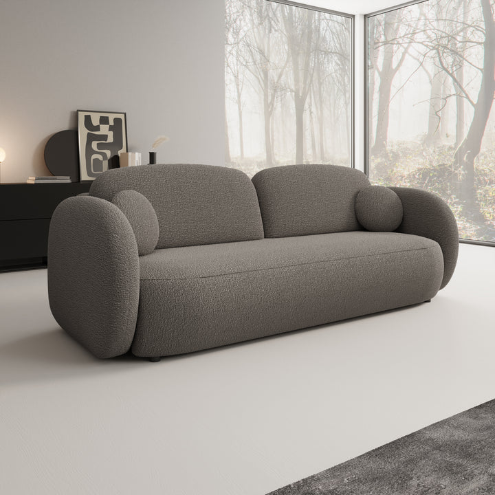 Ovela - Slaapbank - Teddystof bruin - 238x101x87 cm