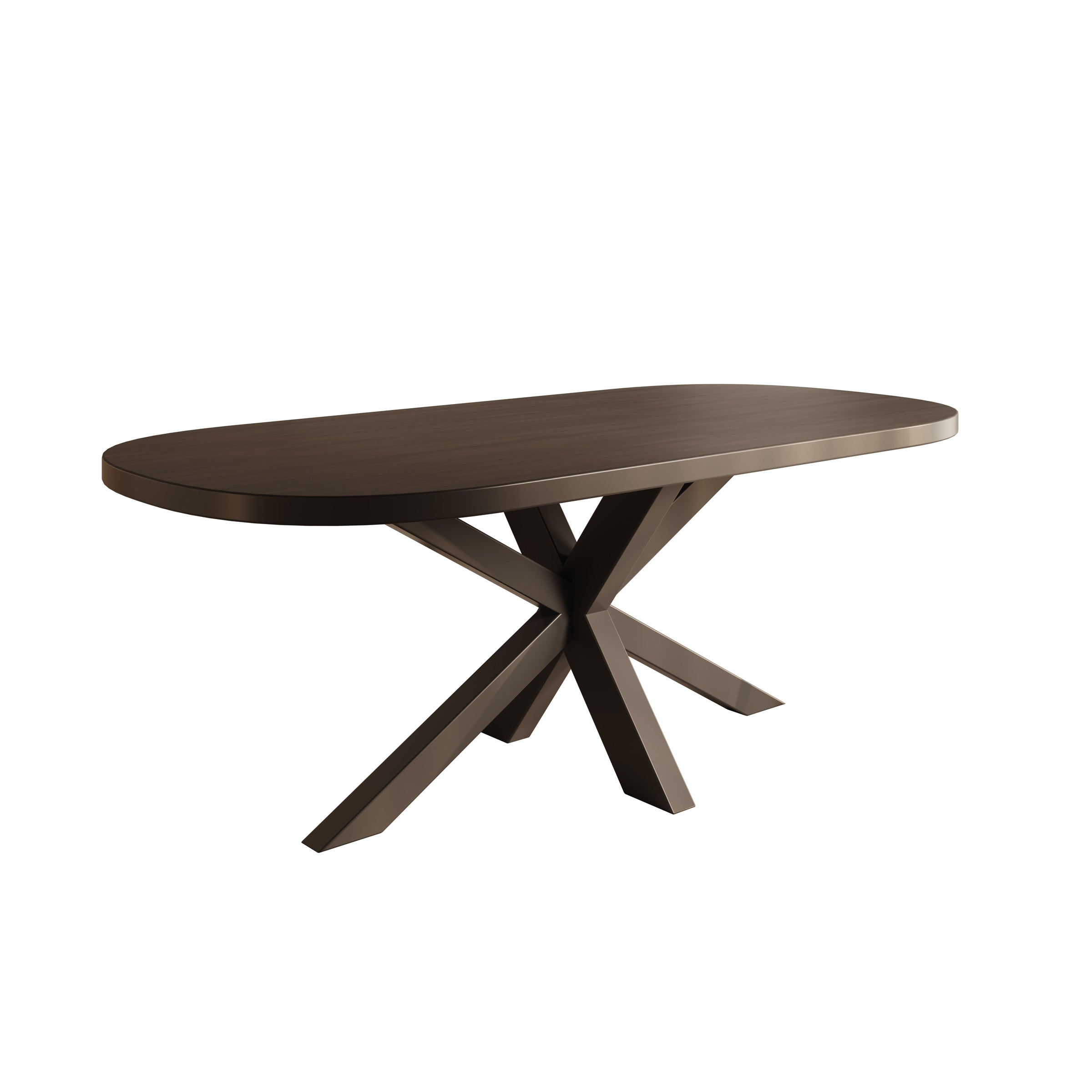 Ovelis - Eetkamertafel - Zwart eiken - 209x100x77 cm