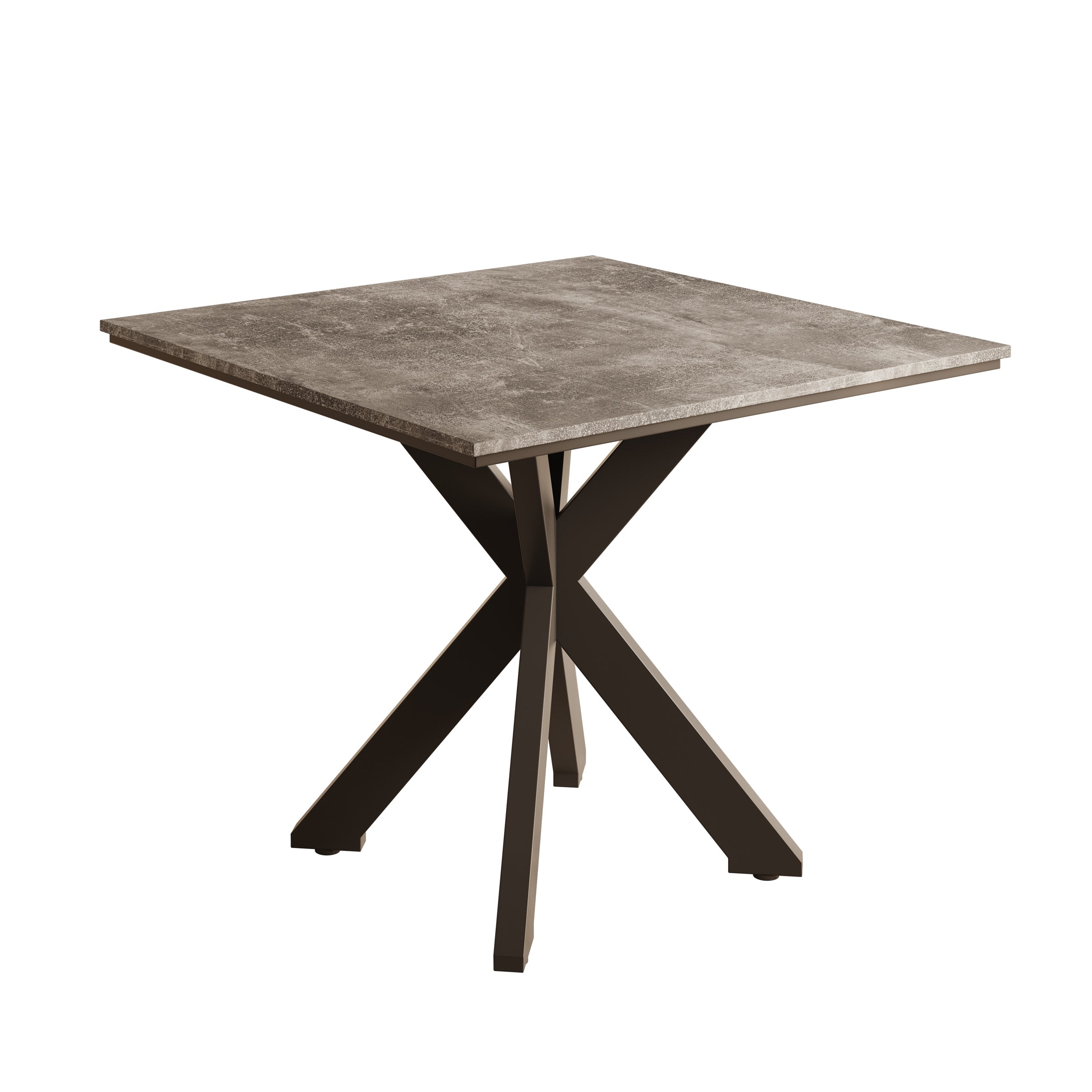 Pacey - Eetkamertafel - Betonlook - 90x90x74 cm