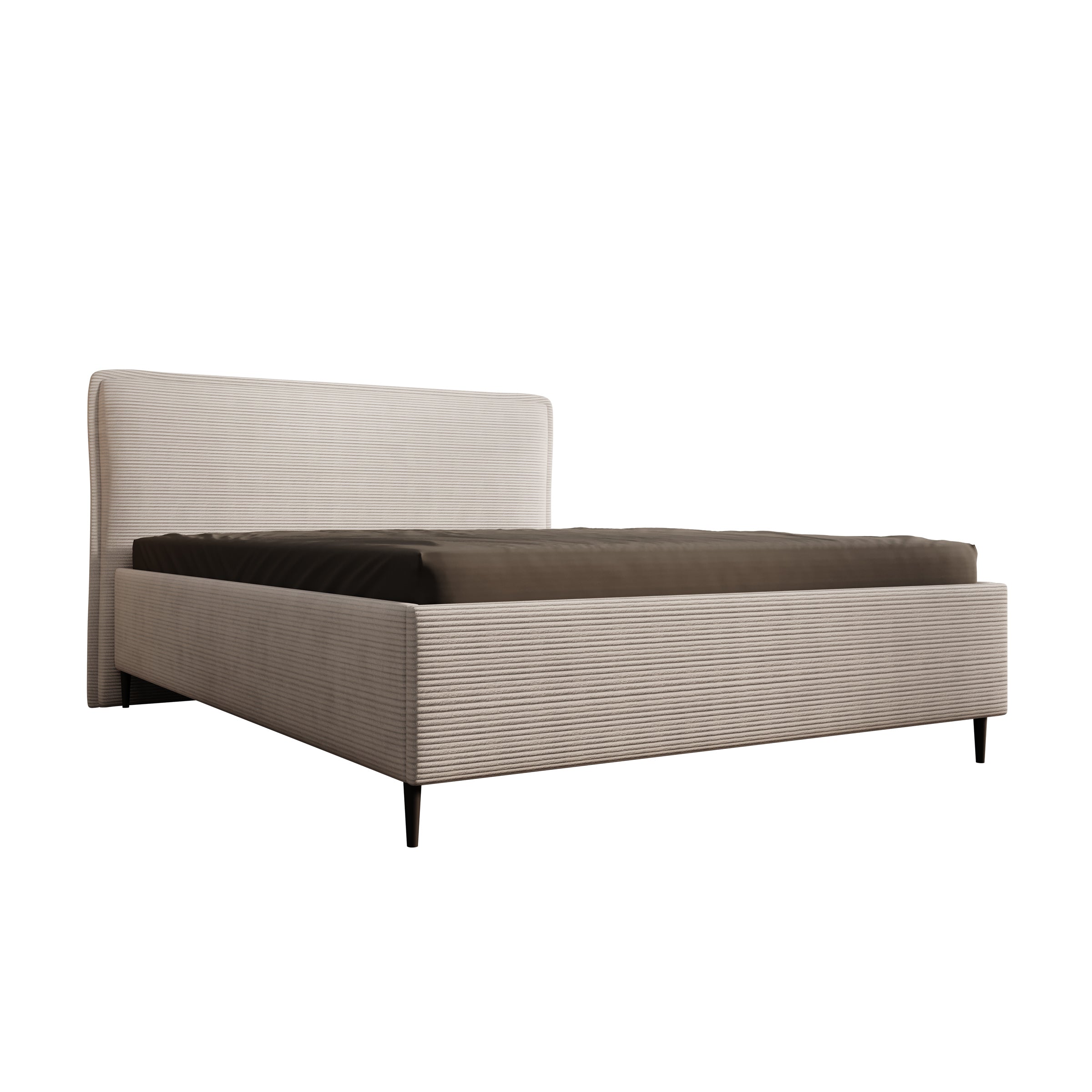 Palawan - Tweepersoonsbed - Ribstof beige - 160x200 cm