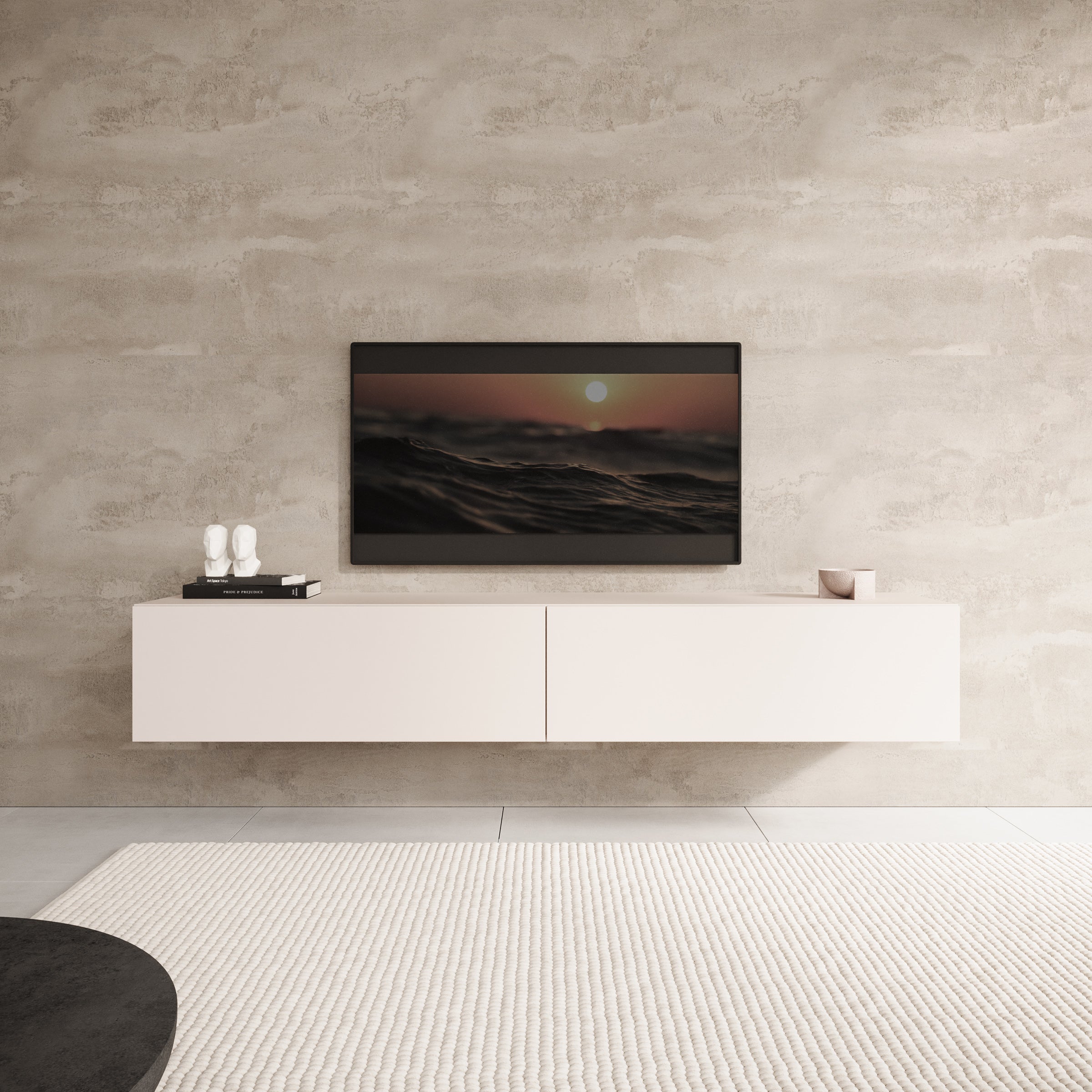 Palm - TV-Meubel - Beige - 180x40x30 cm