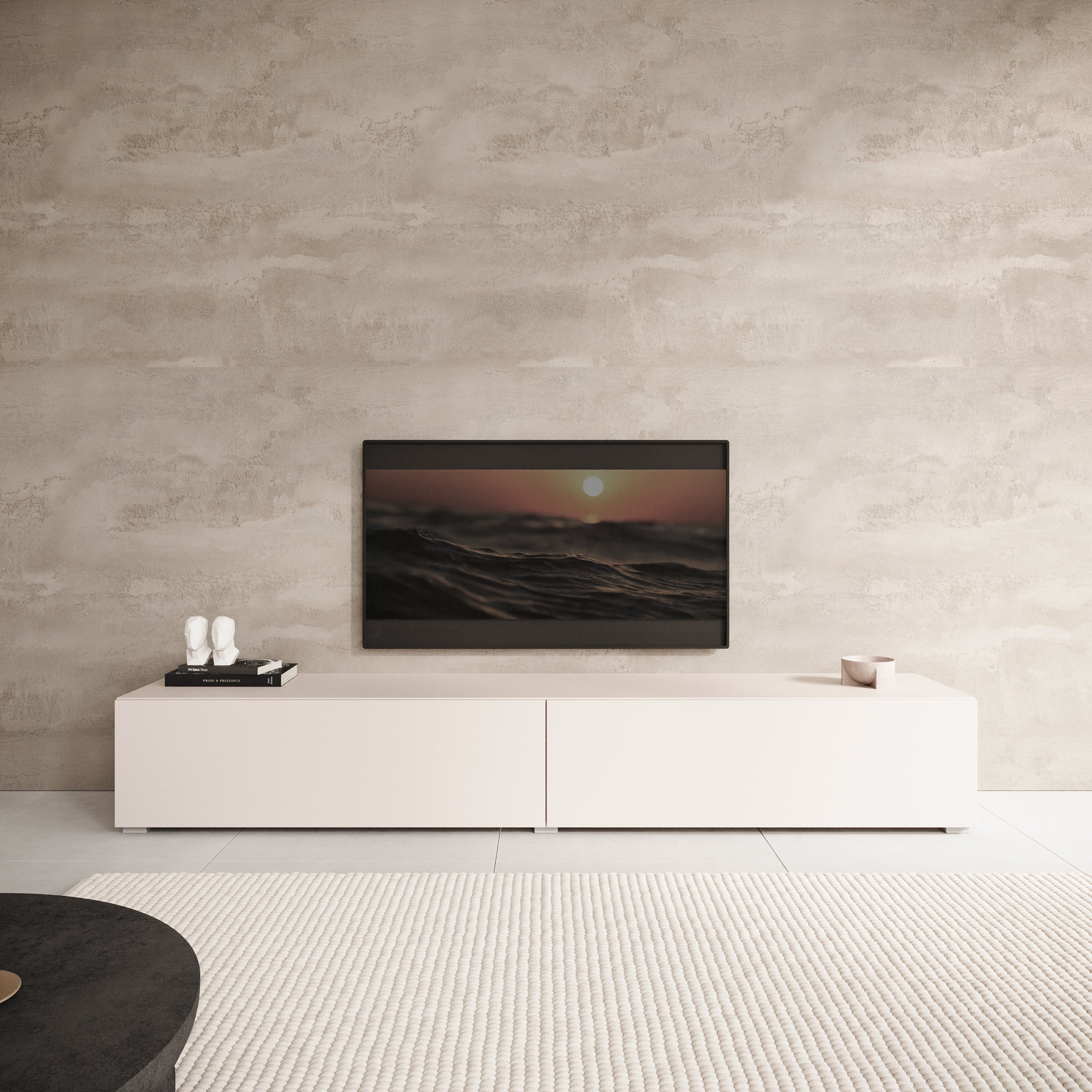 Palm - TV-Meubel - Beige - 200x40x30 cm