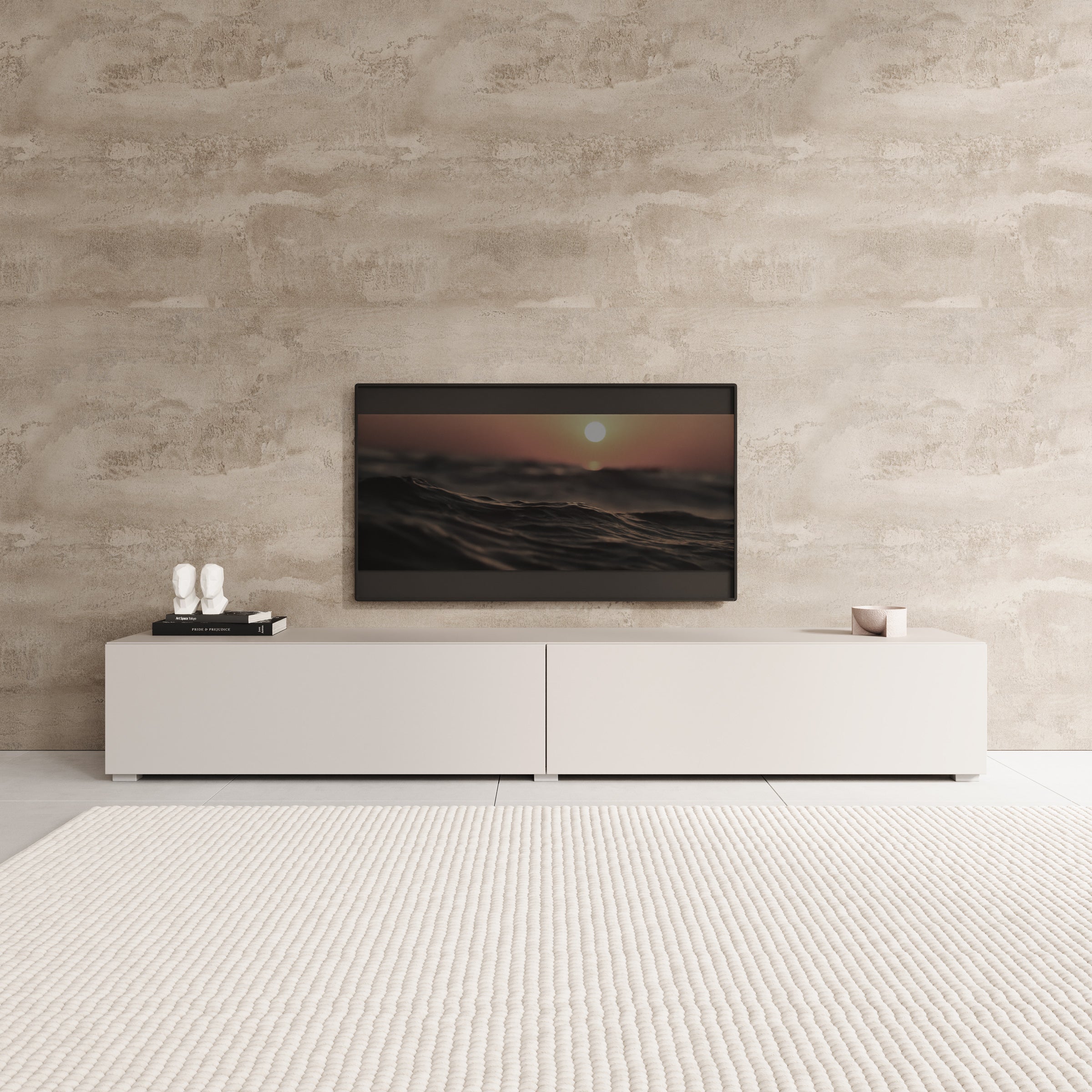 Palm - TV-Meubel - Beige - 200x40x30 cm