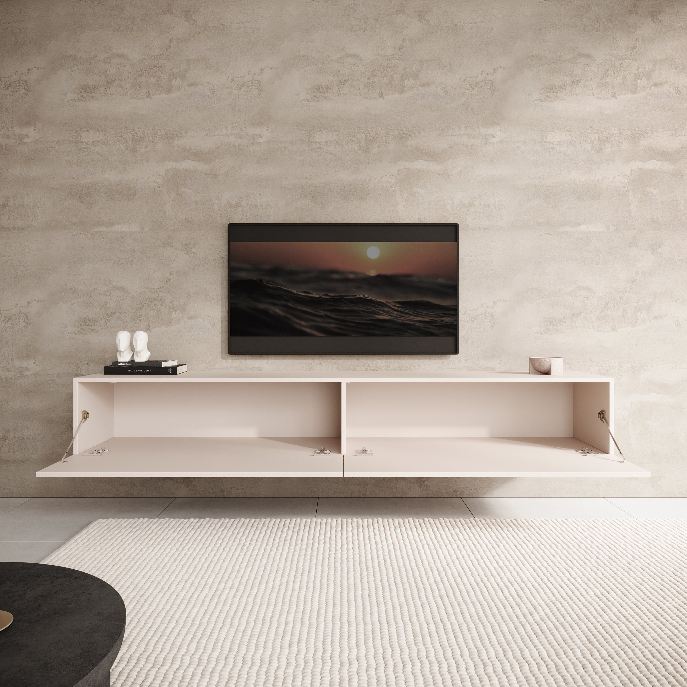 Palm - TV-Meubel - Beige - 200x40x30 cm