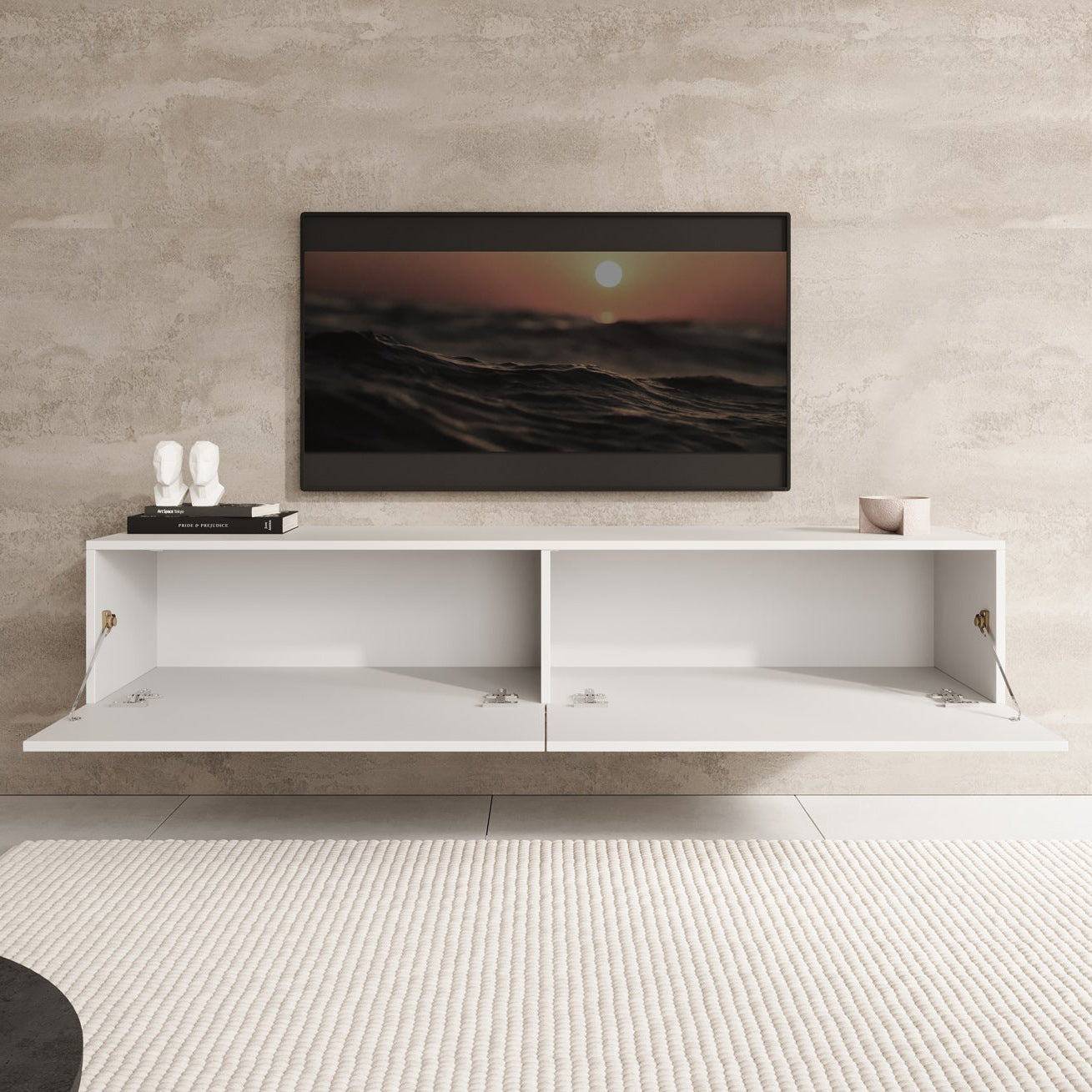 Palm - TV-Meubel - Wit - 160x40x30 cm